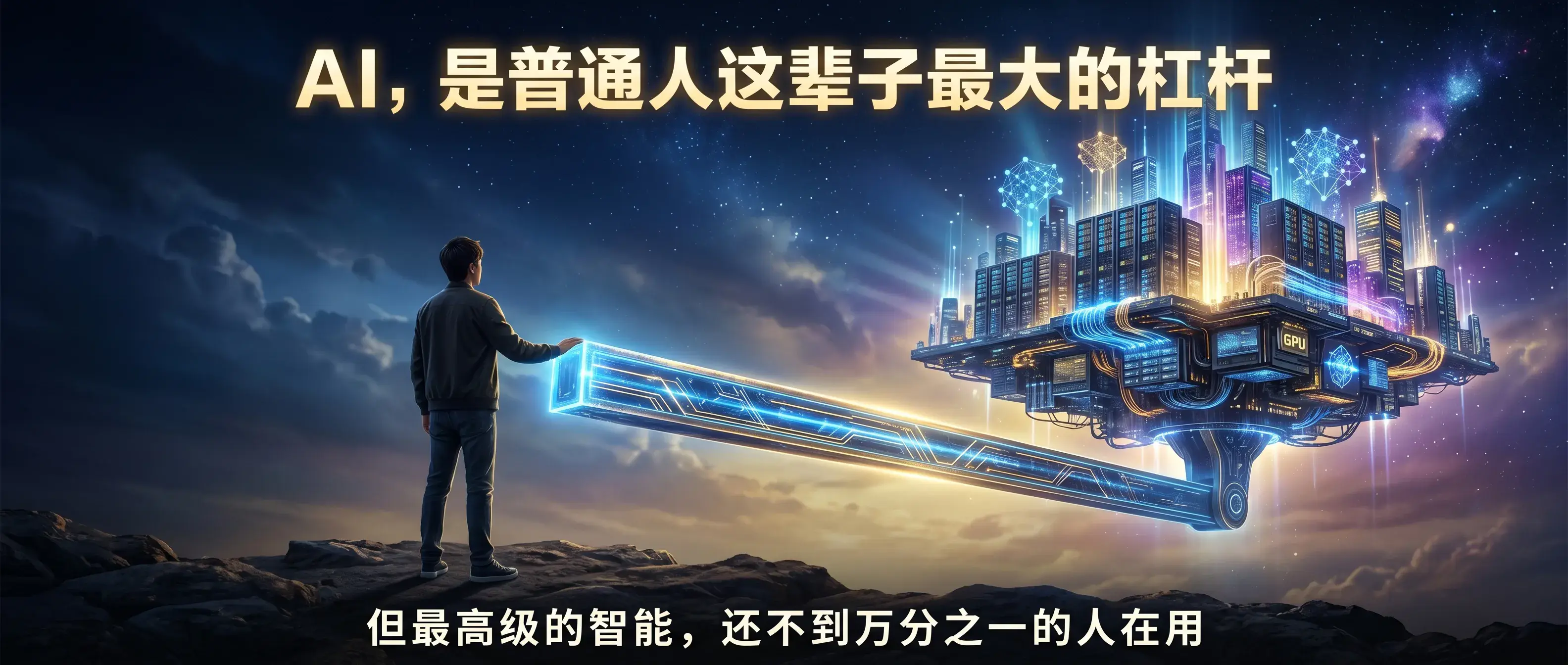 AI 是普通人这辈子最大的杠杆：可全球 80 亿人，真正在用「最高级智能」的还不到万分之一