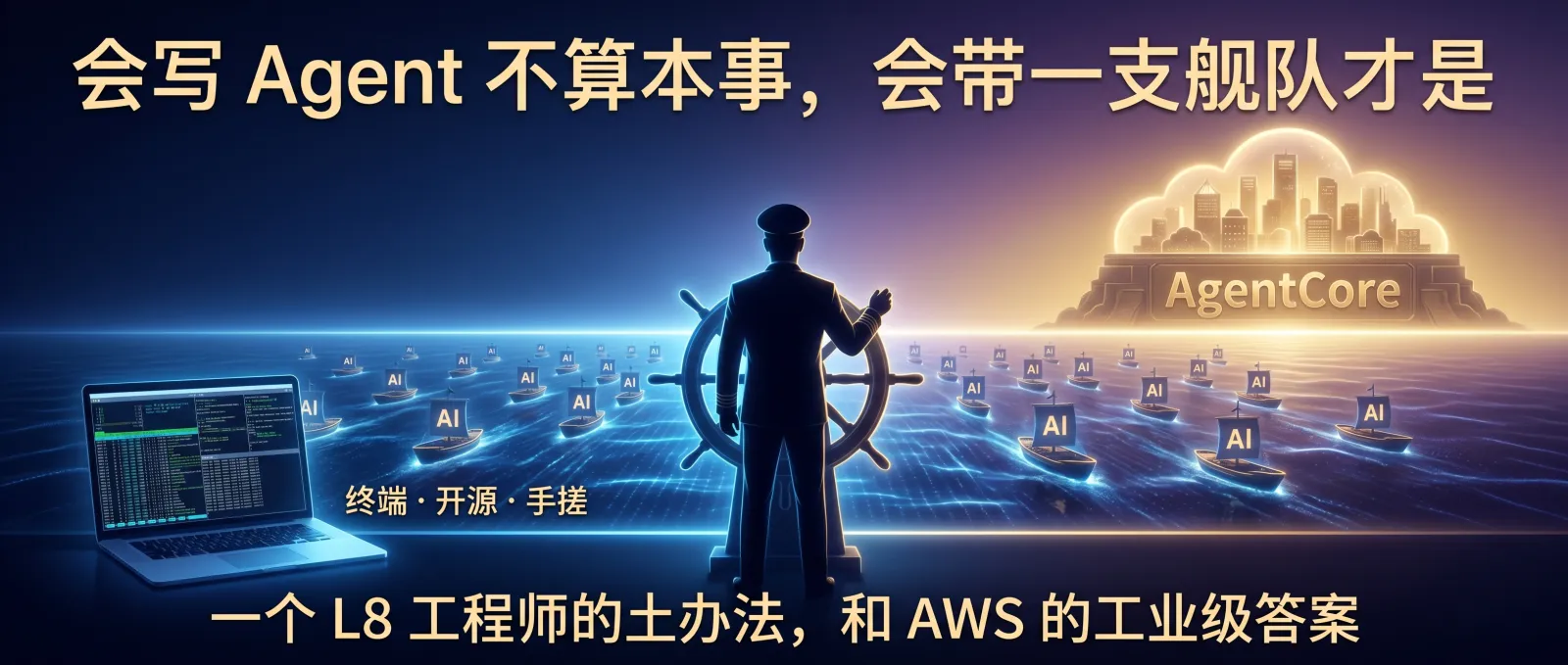 会写 Agent 不算本事，会带一支 Agent 舰队才是——一个 L8 工程师的土办法，和 AWS 的工业级答案