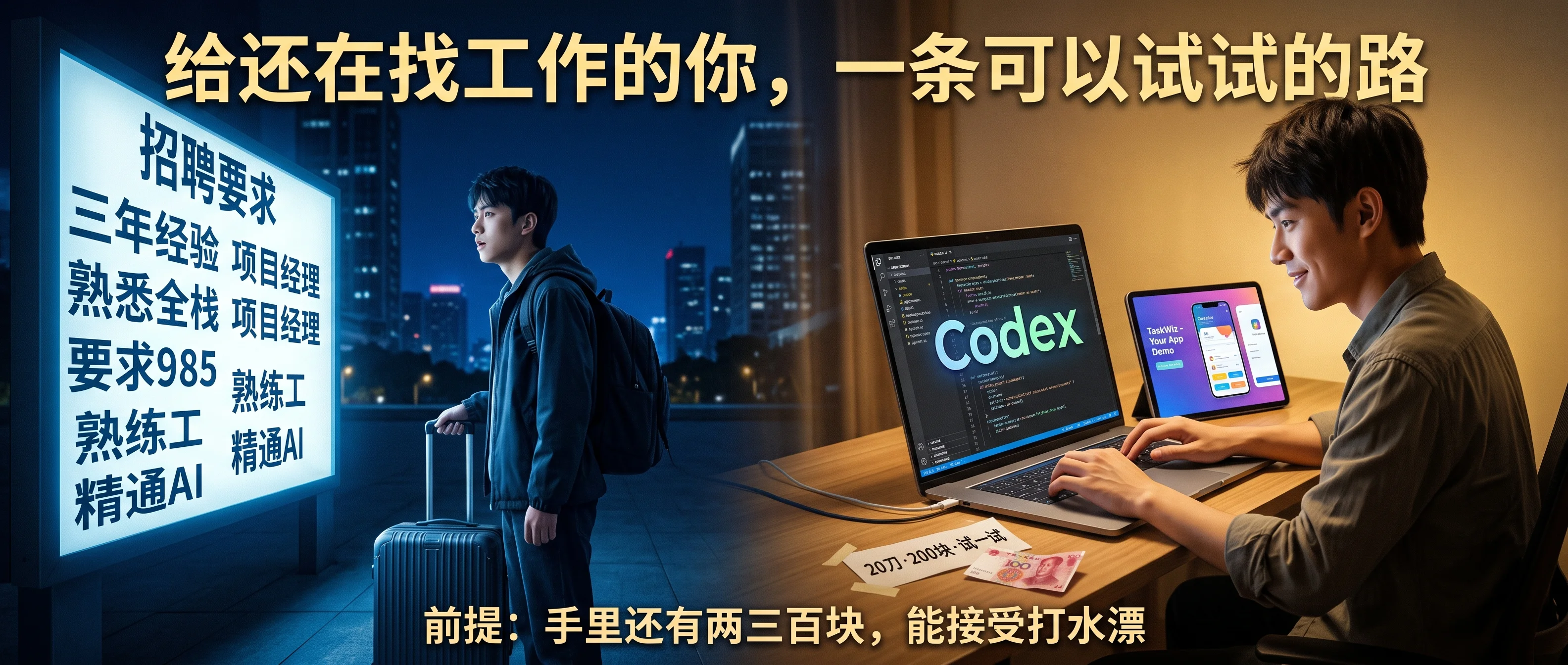 给手里还有 200 块的应届生：有一条路，你可能没想到