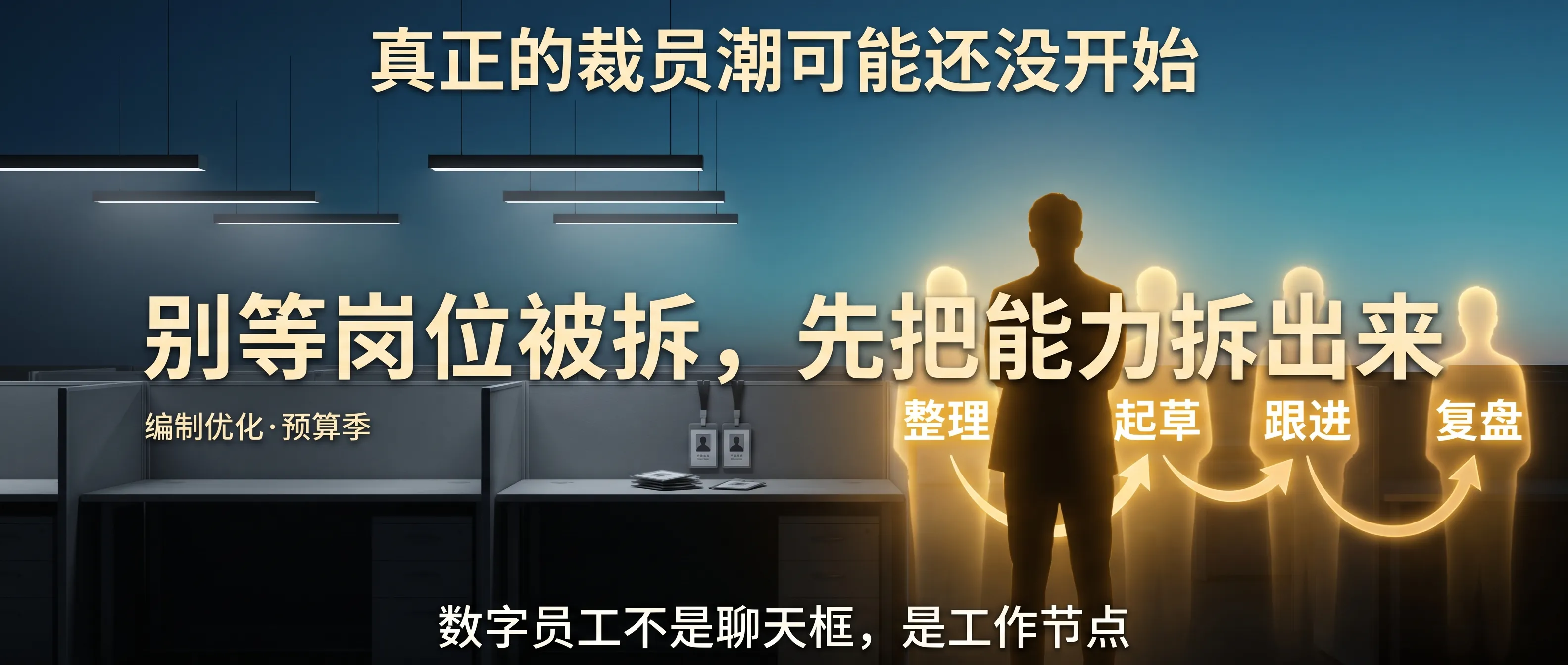 真正的裁员潮可能还没开始：别再讨论岗位会不会没，先把能力拆成数字员工