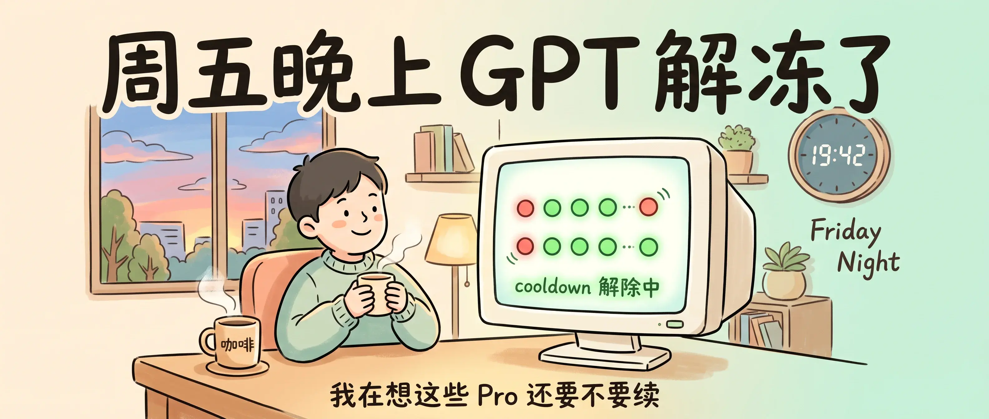 周五晚上,GPT cooldown 解冻——十几个 Pro 账号的状态灯从红变绿