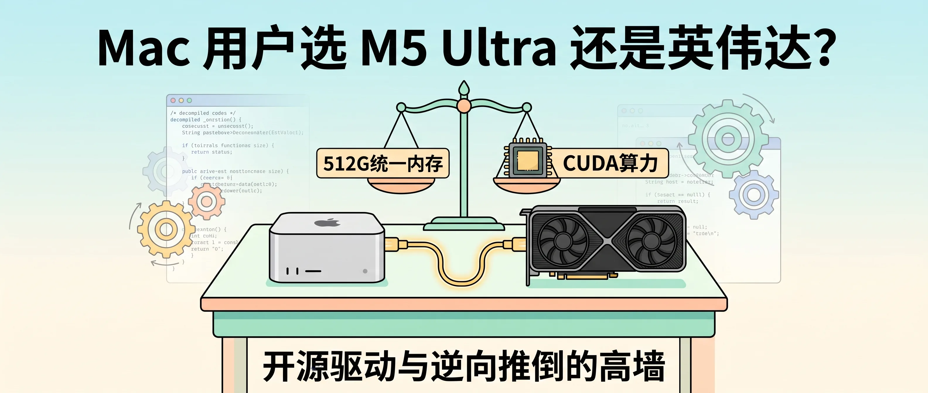 Mac 用户选 M5 Ultra 还是英伟达：开源驱动撕开裂缝，AI 逆向正在推倒闭源高墙