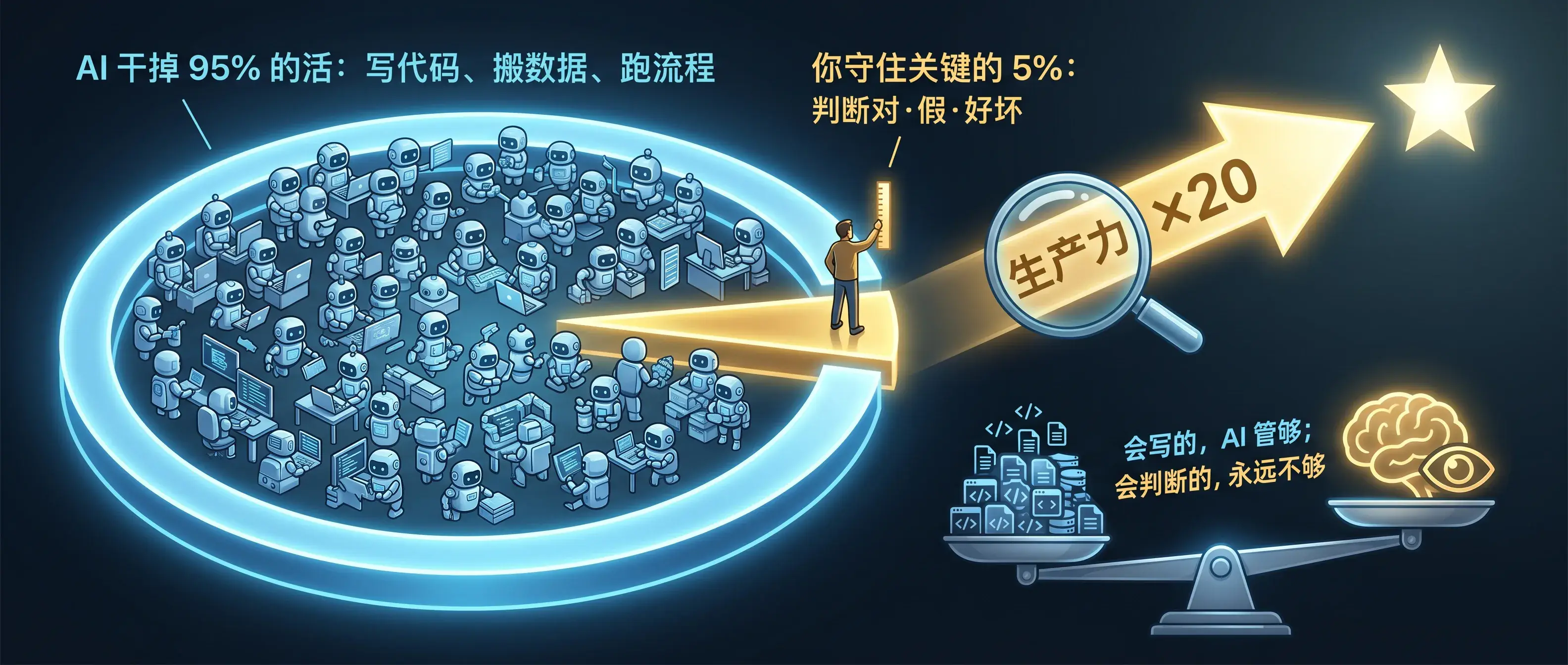 AI 做 95%，你做关键的 5%