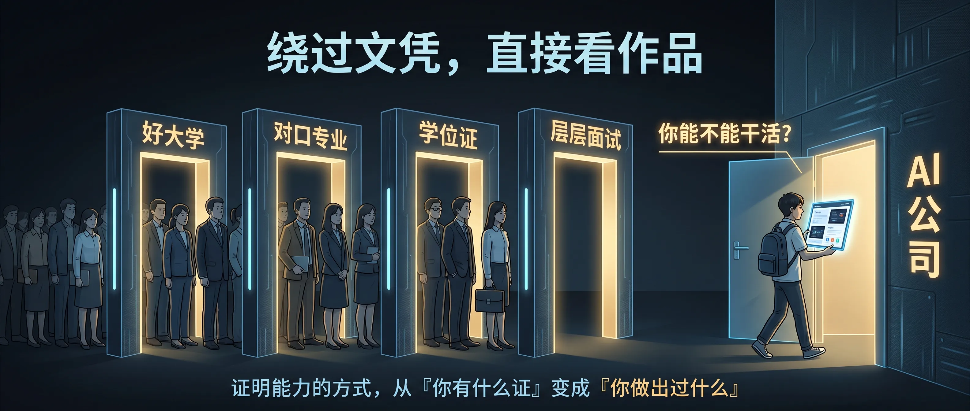 硅谷绕过文凭，直接看你能不能做出东西