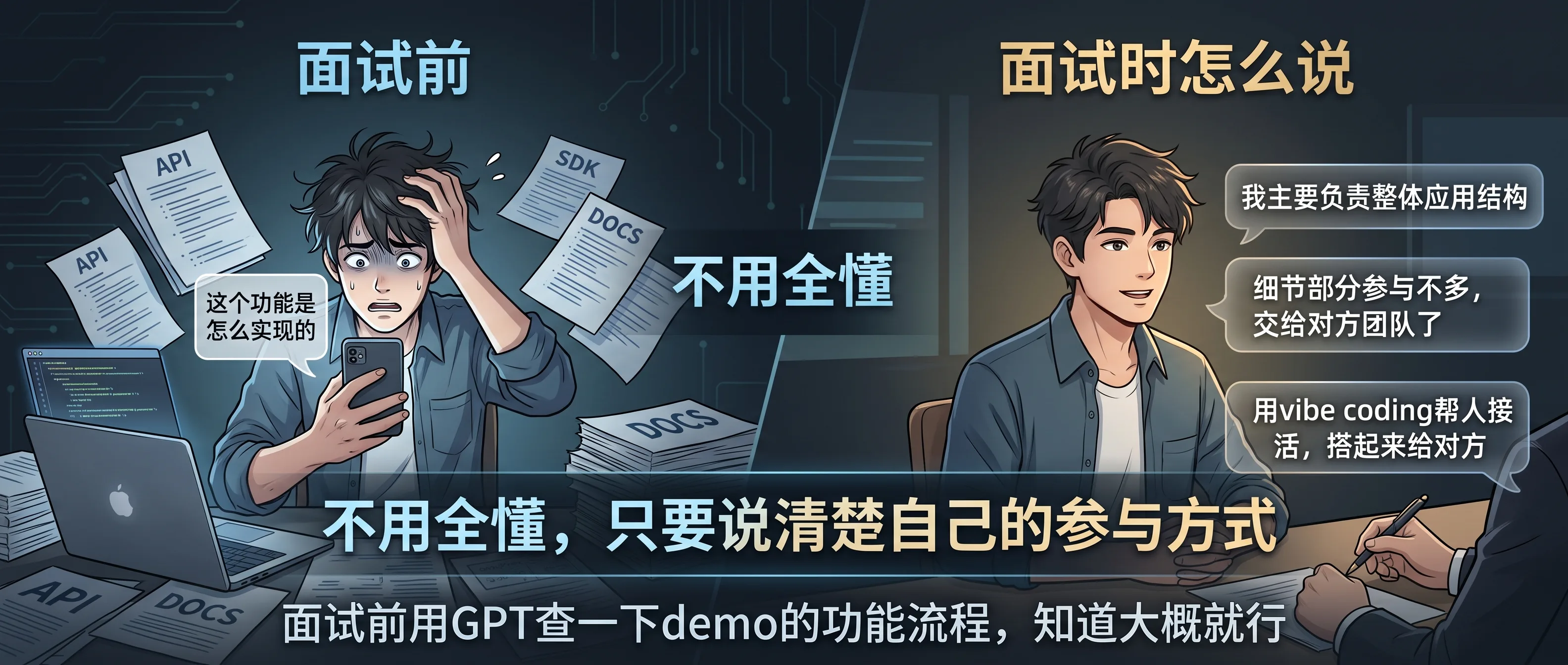 面试应对策略：HR那关说什么，技术追问怎么接