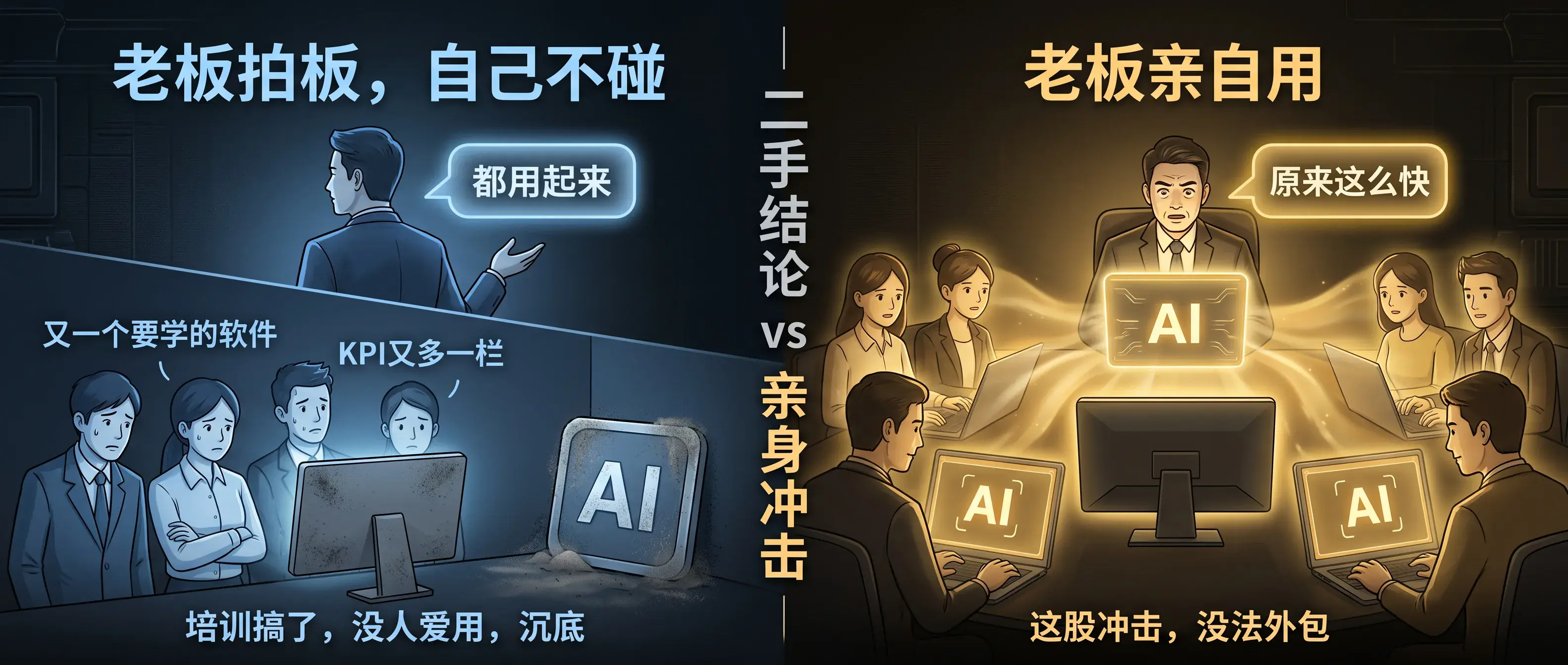 老板不亲自用 vs 老板亲自用