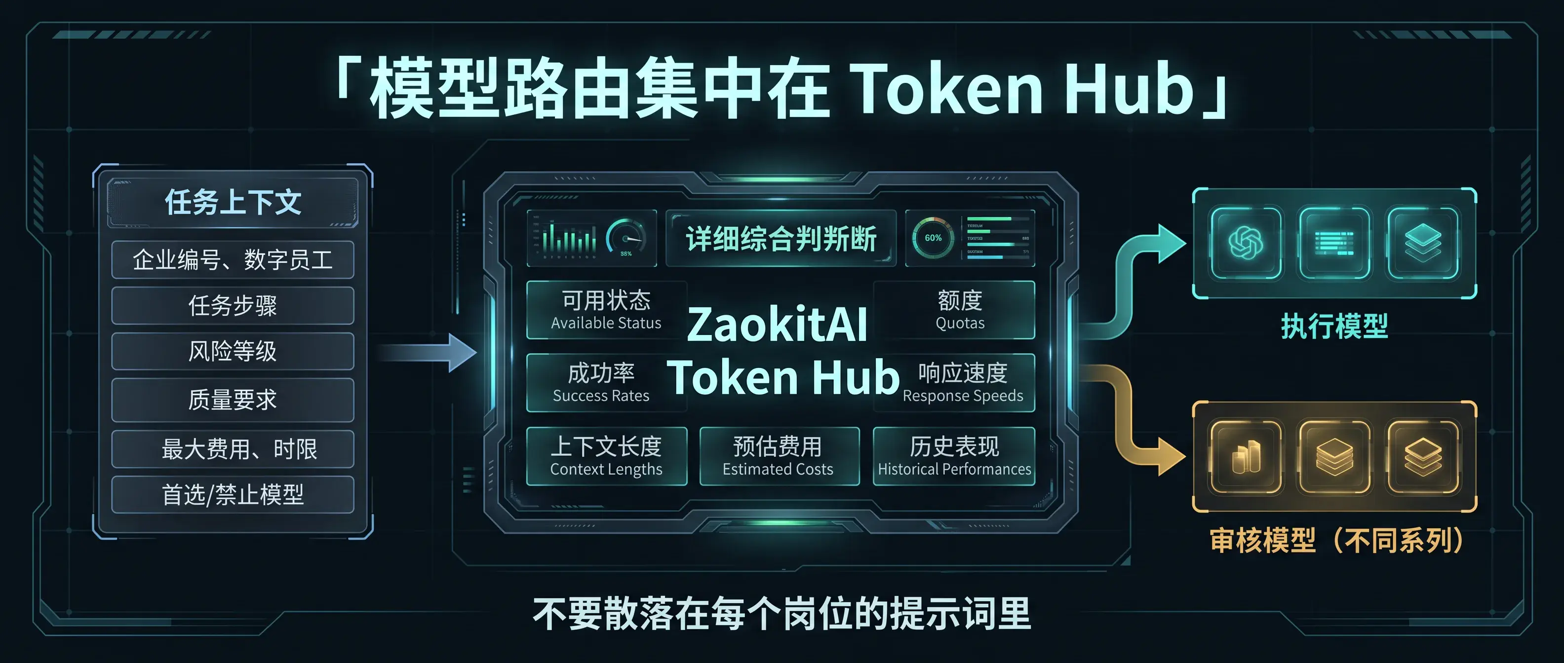 模型路由集中在 Token Hub