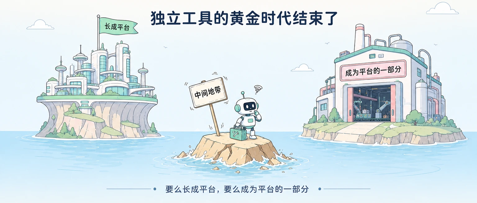 独立工具的黄金时代结束了