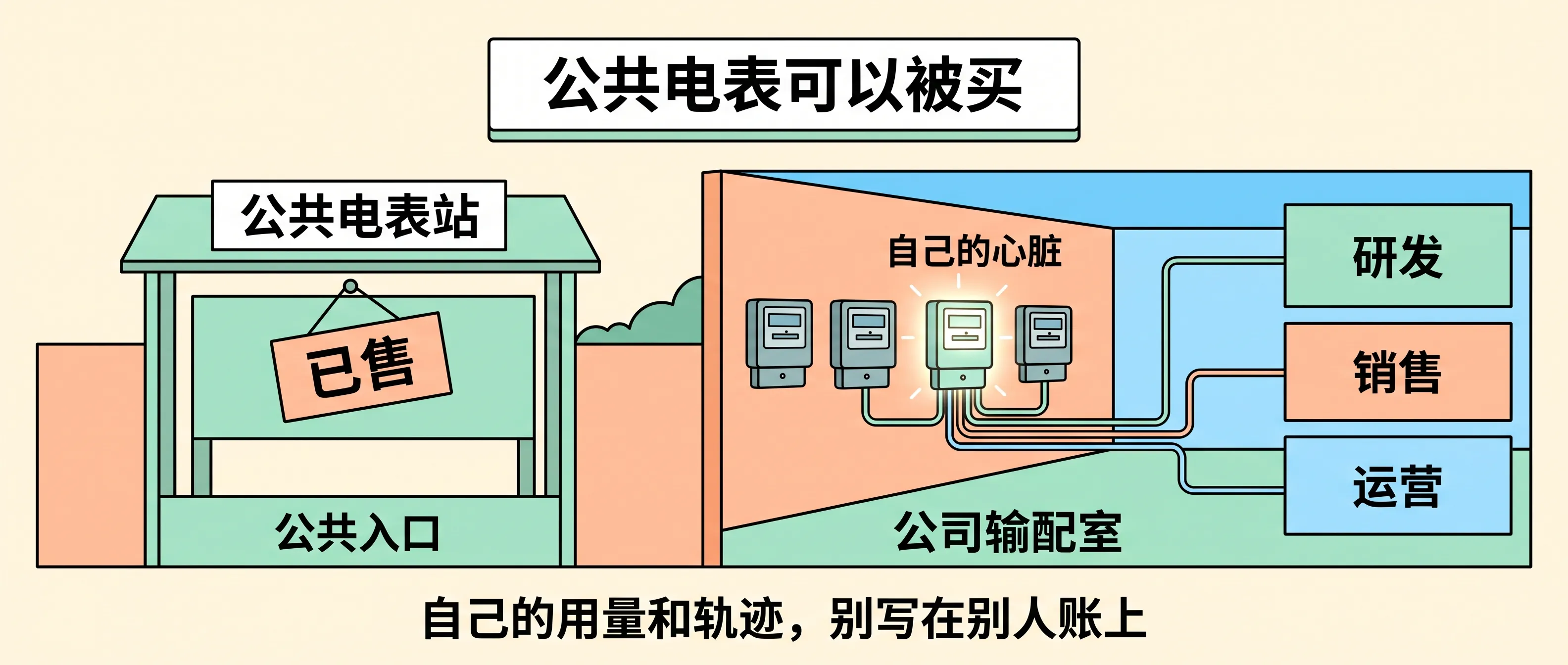公共电表可以被买，自己的电表别出租