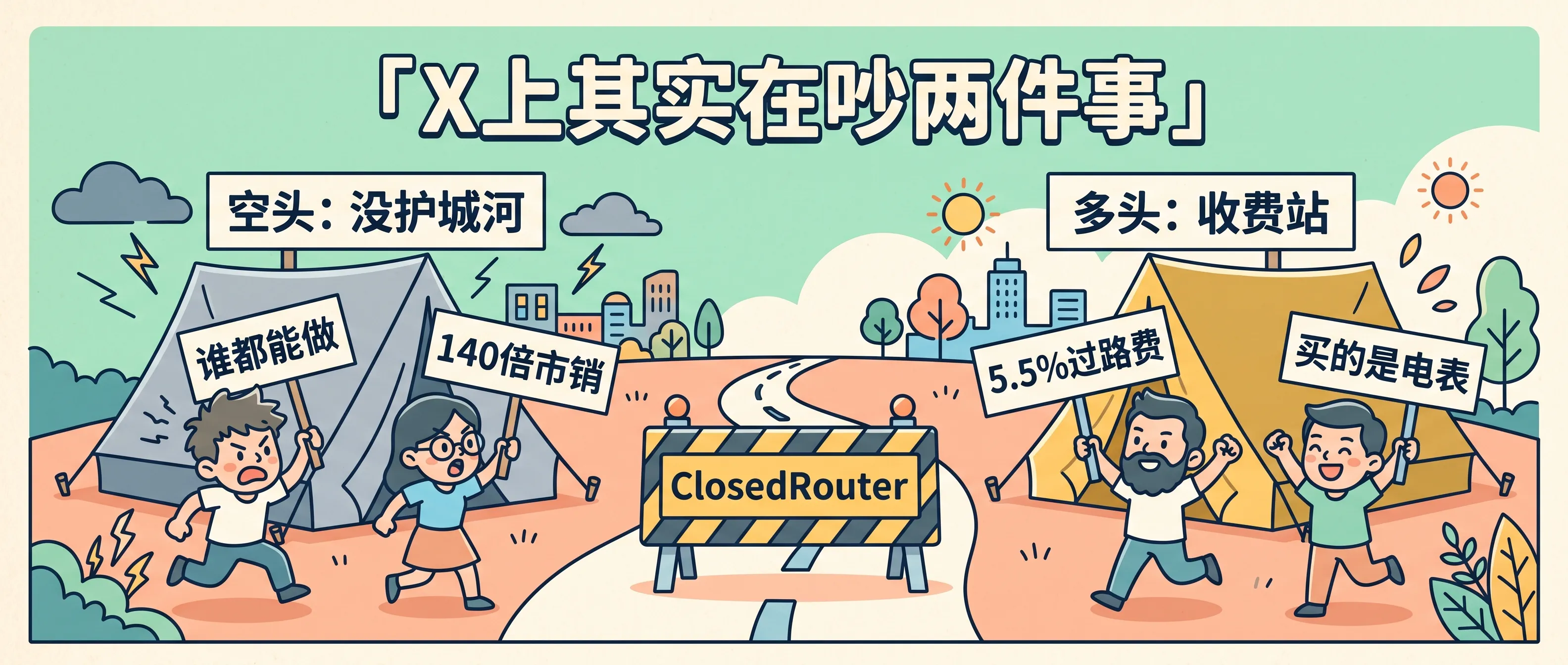 X 上两派：没护城河 vs. 收费站