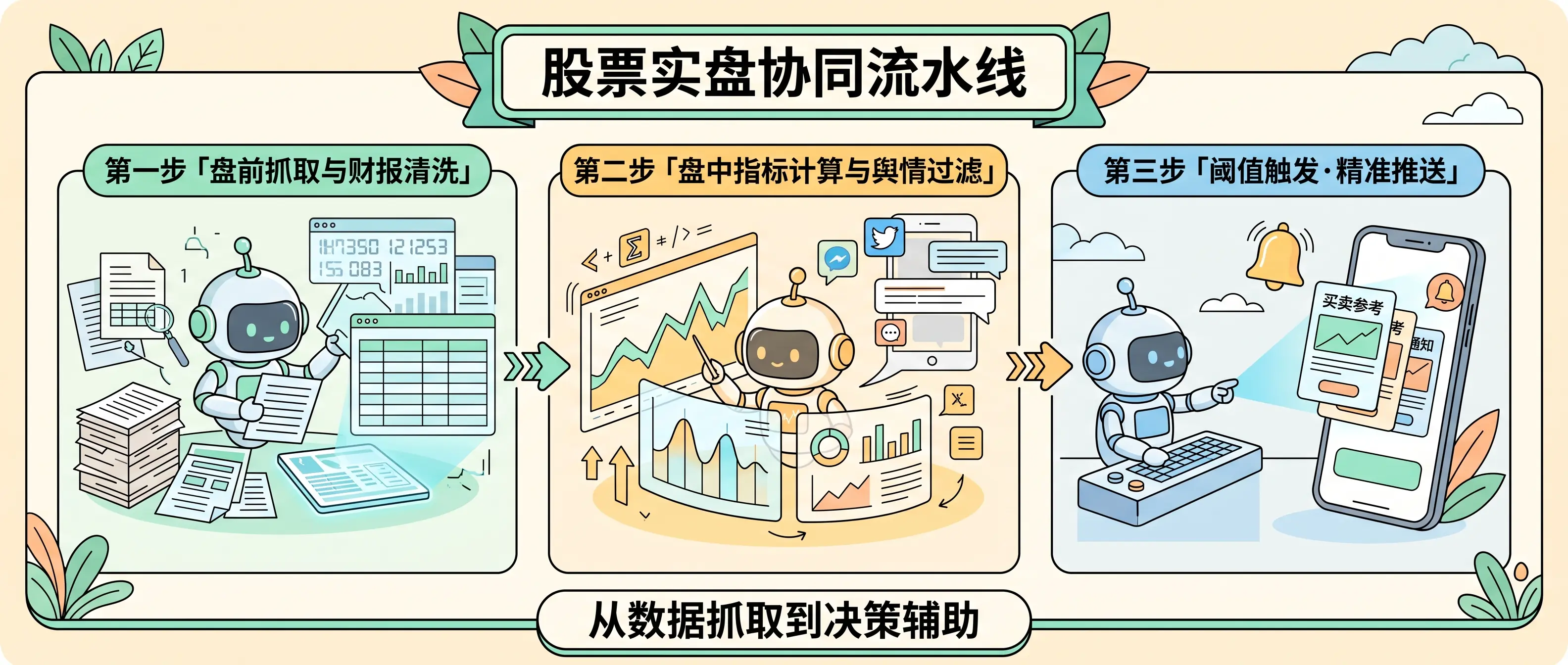 股票实盘协同流水线