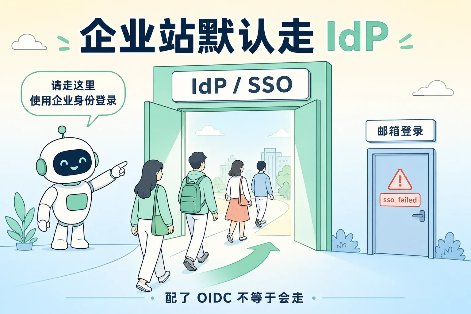 企业站默认走 IdP