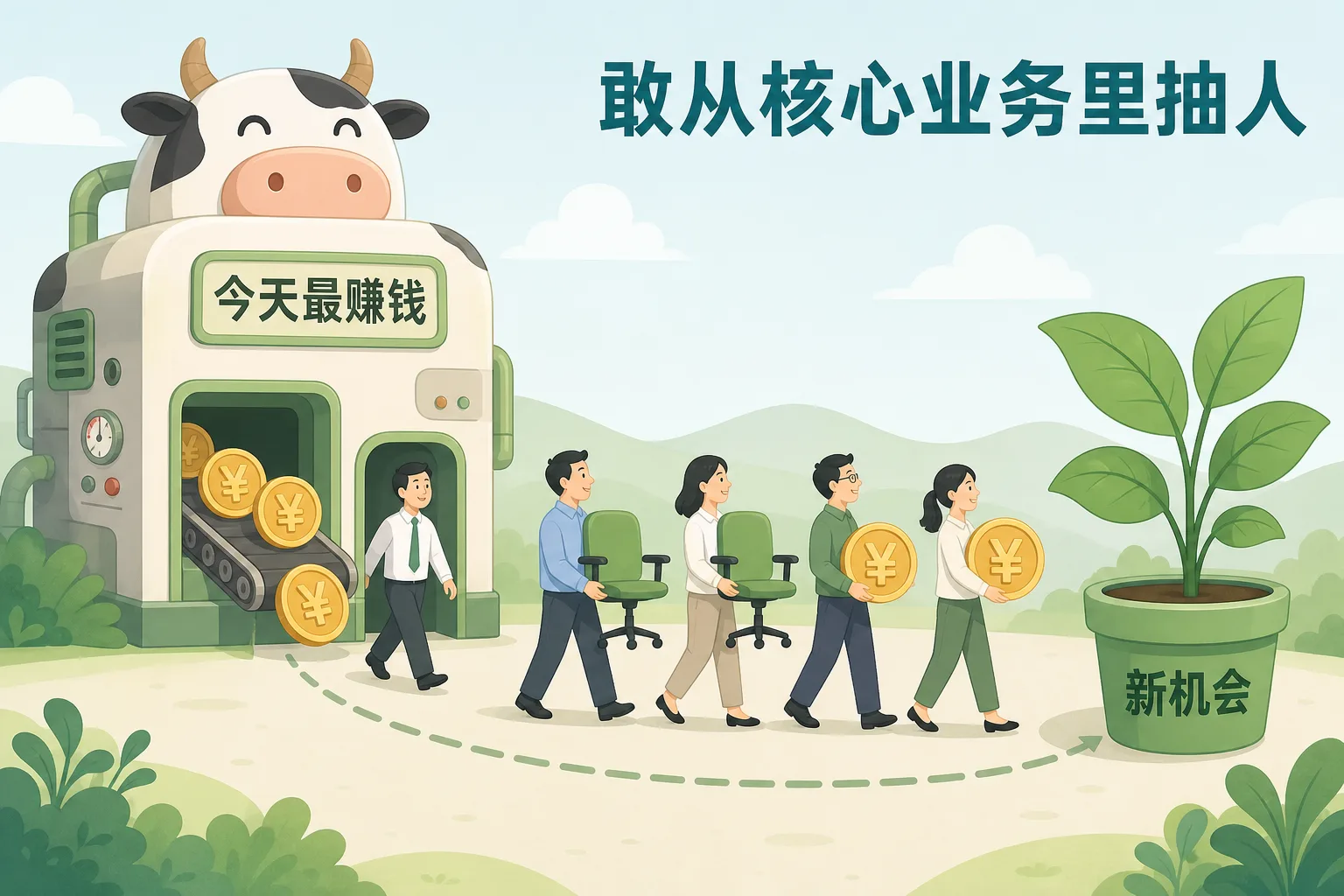 敢从核心业务里抽人