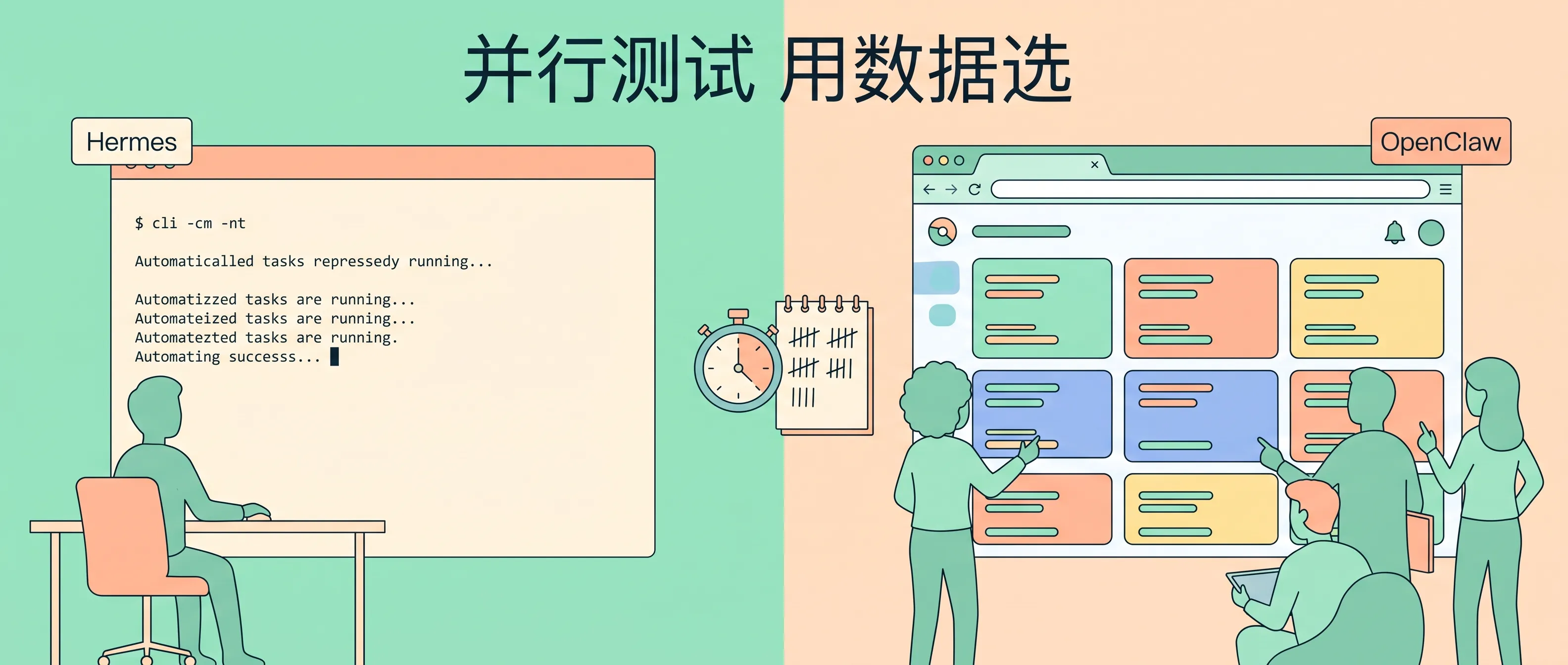 两边并行跑一周,用数据选