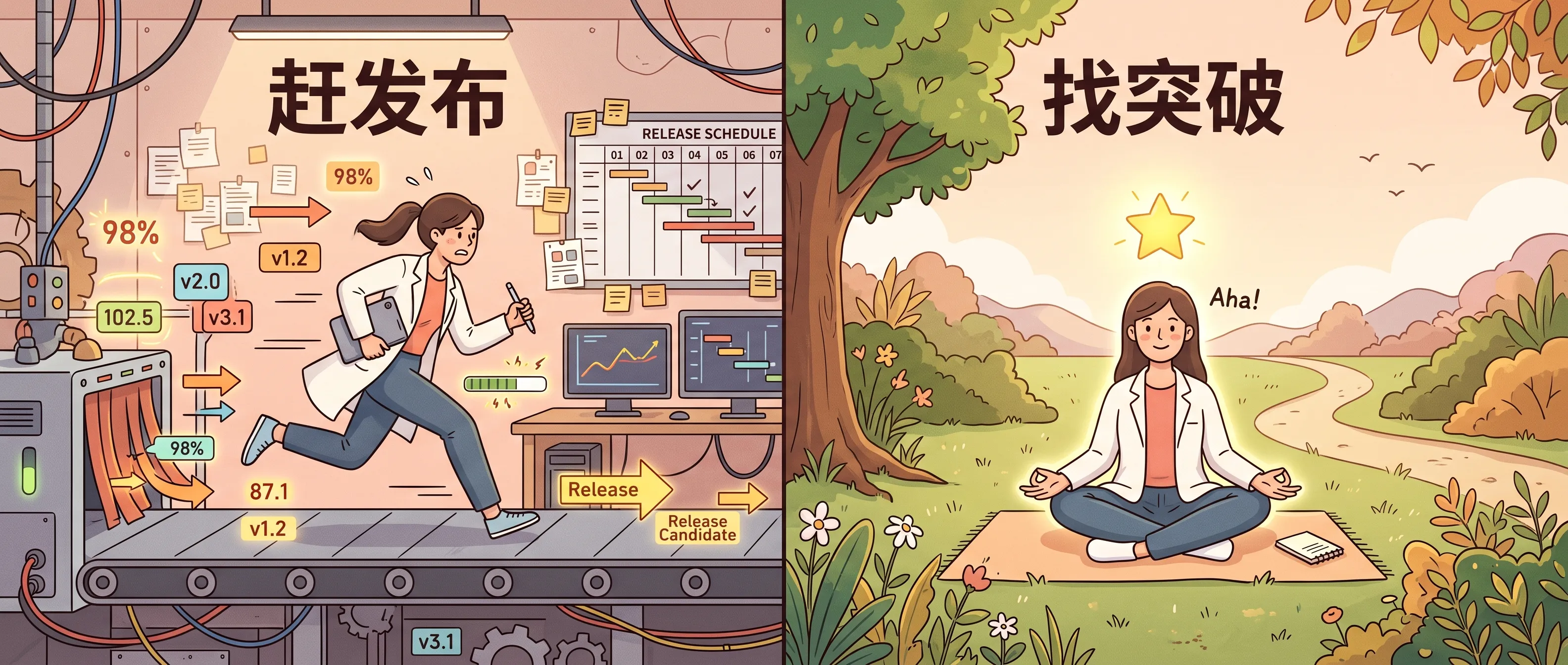 KPI 压力下:赶发布 vs 找突破