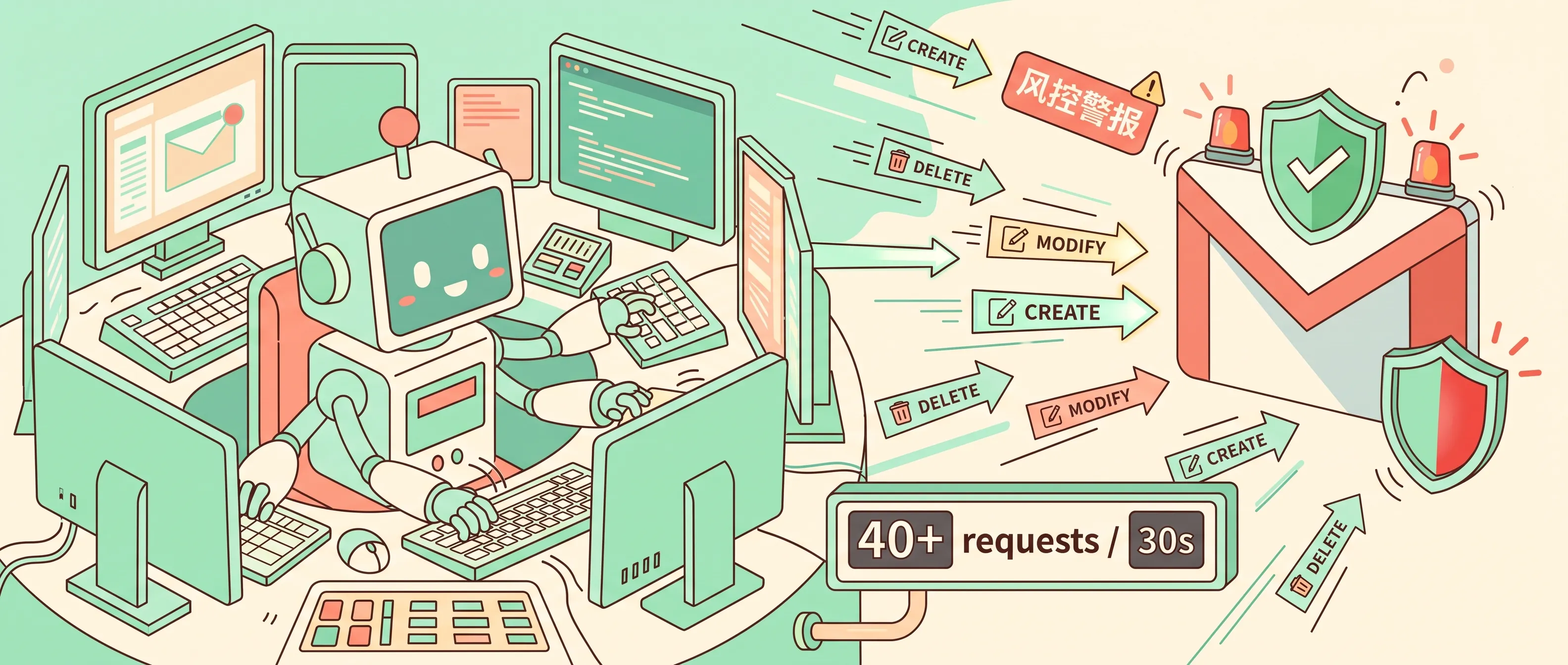 AI Agent 在 30 秒内对 Gmail 发起 40 多个 API 请求——风控系统亮红灯
