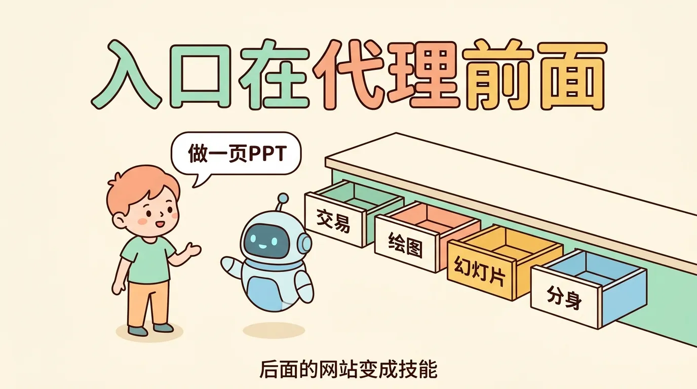 人跟代理说一句话,后面的工具架自己去取