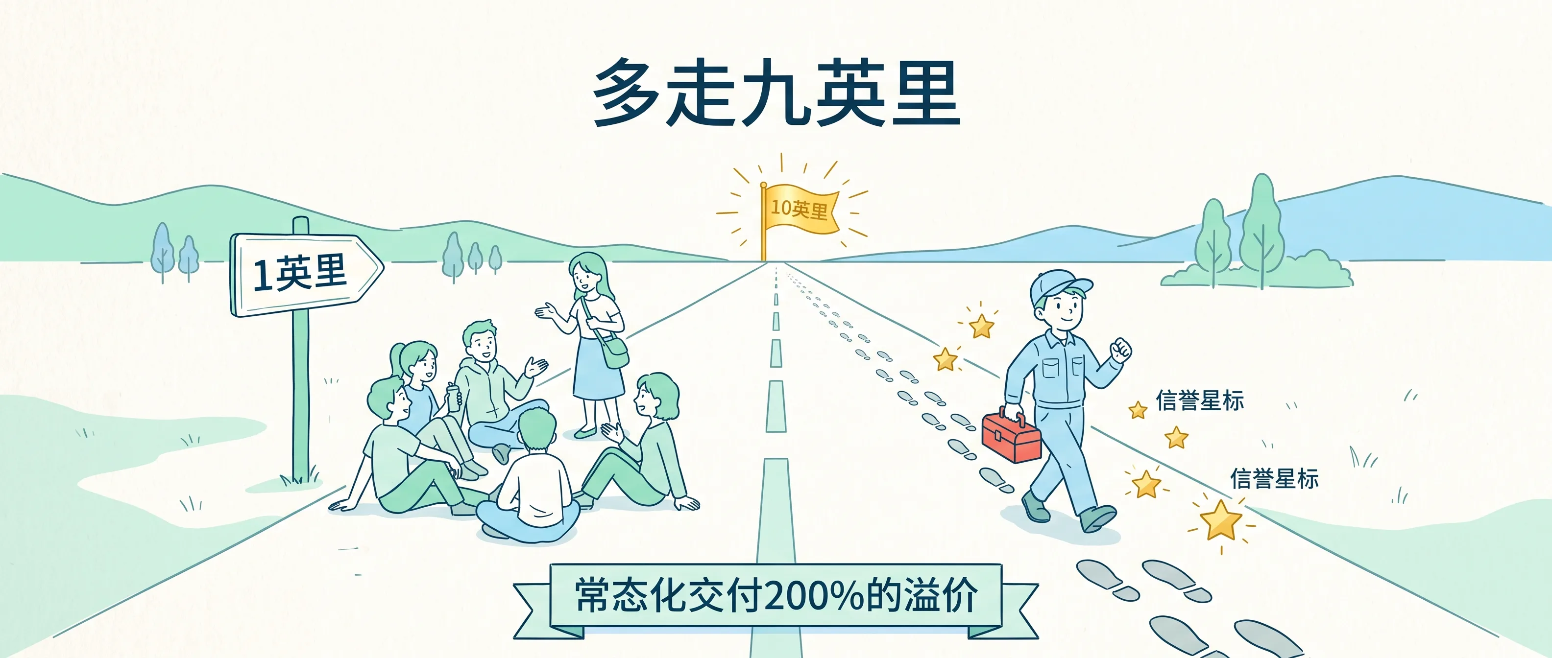 行业标准走一英里,坚持走完十英里