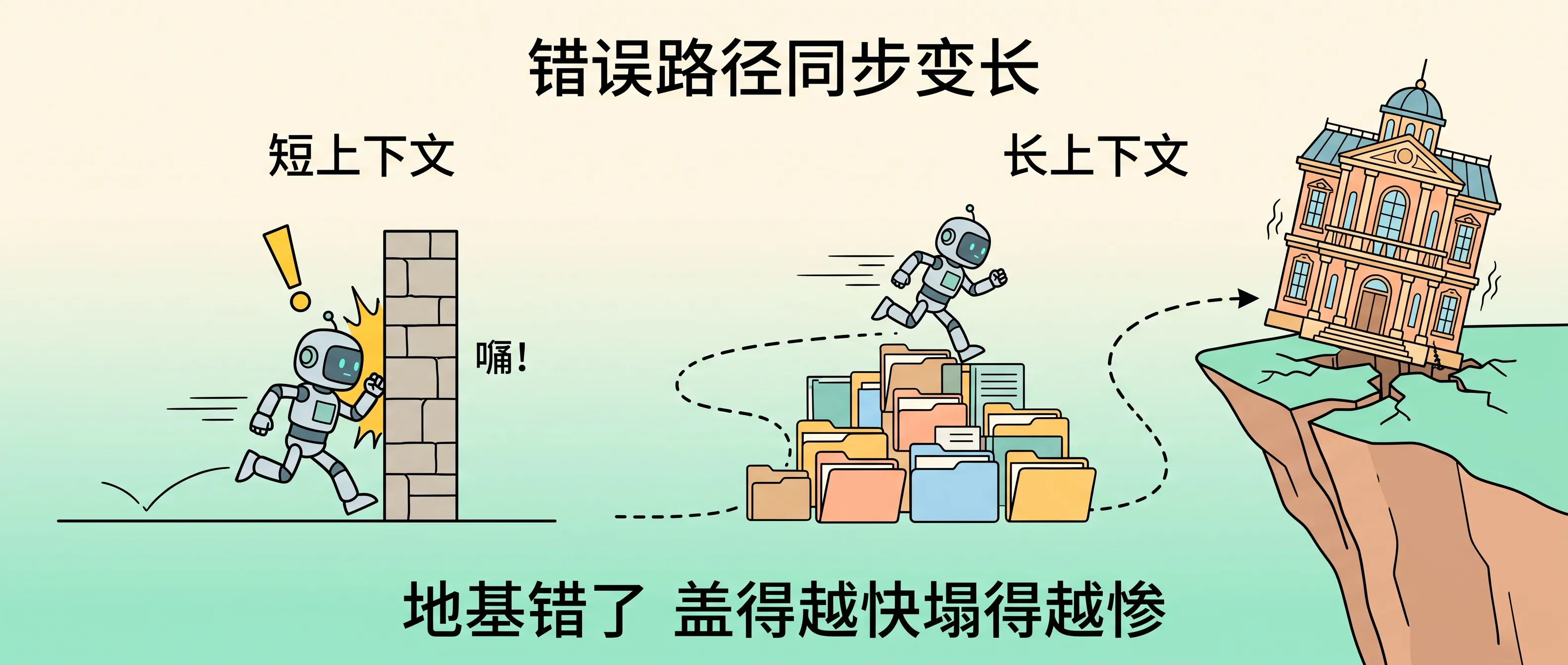 短上下文撞墙与长上下文深陷迷宫