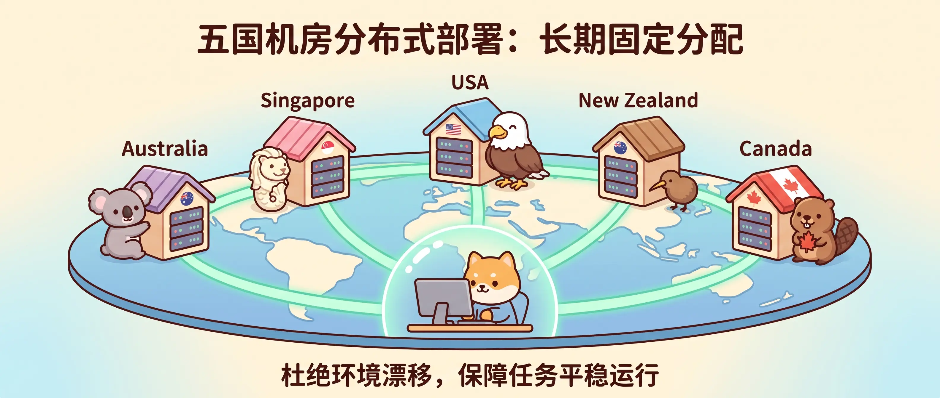 五国分布式机房与稳定环境