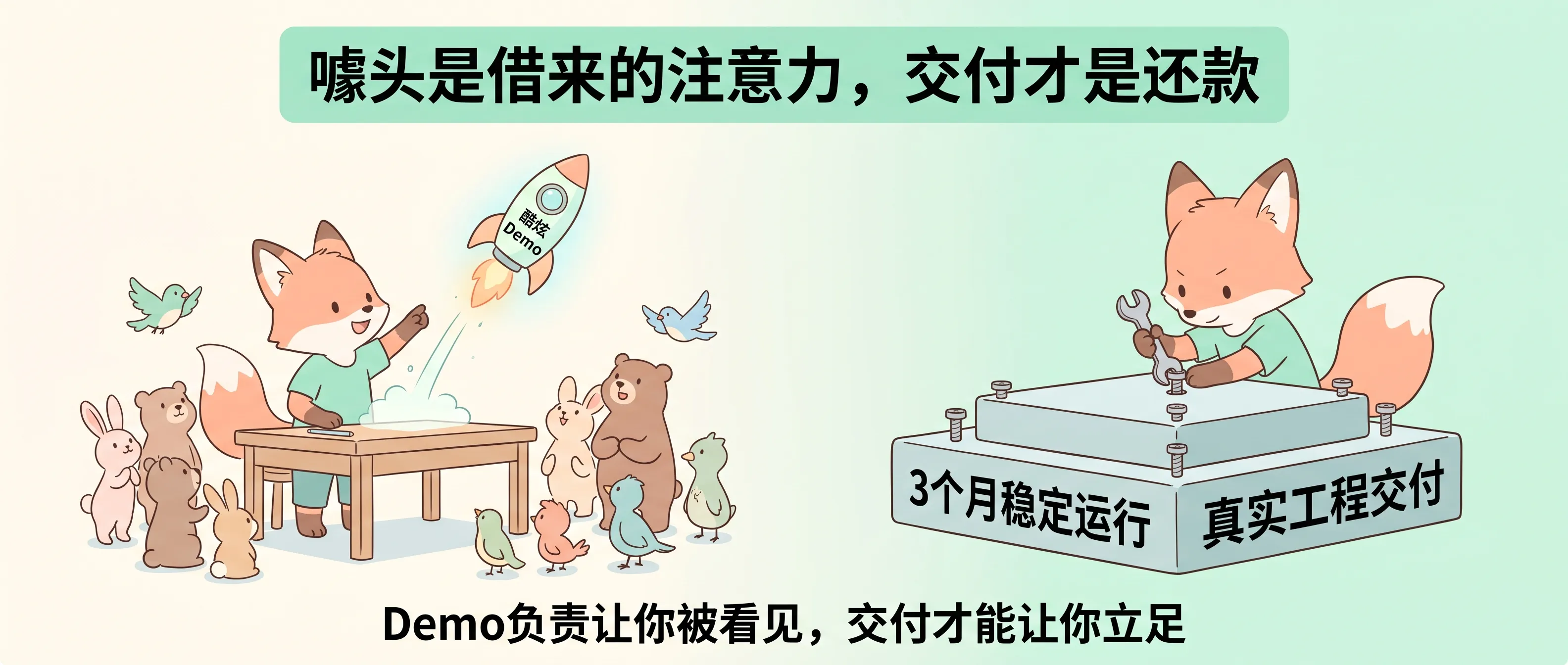 一人公司的交付法则：噱头是借款，交付是还款