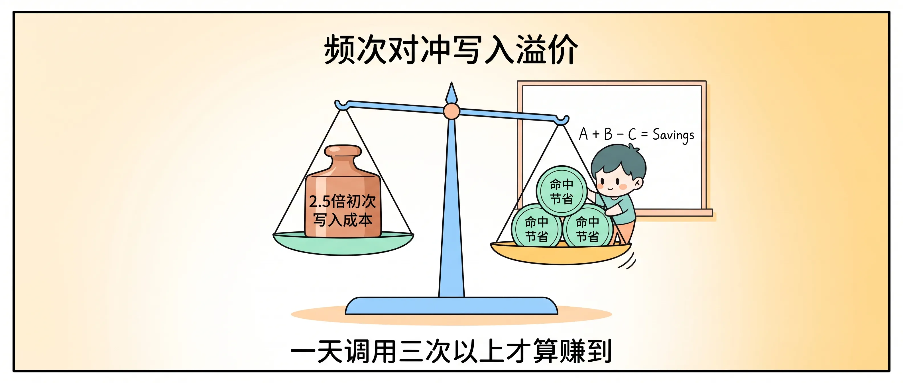 成本平衡点算盘：调用频次对冲写入溢价