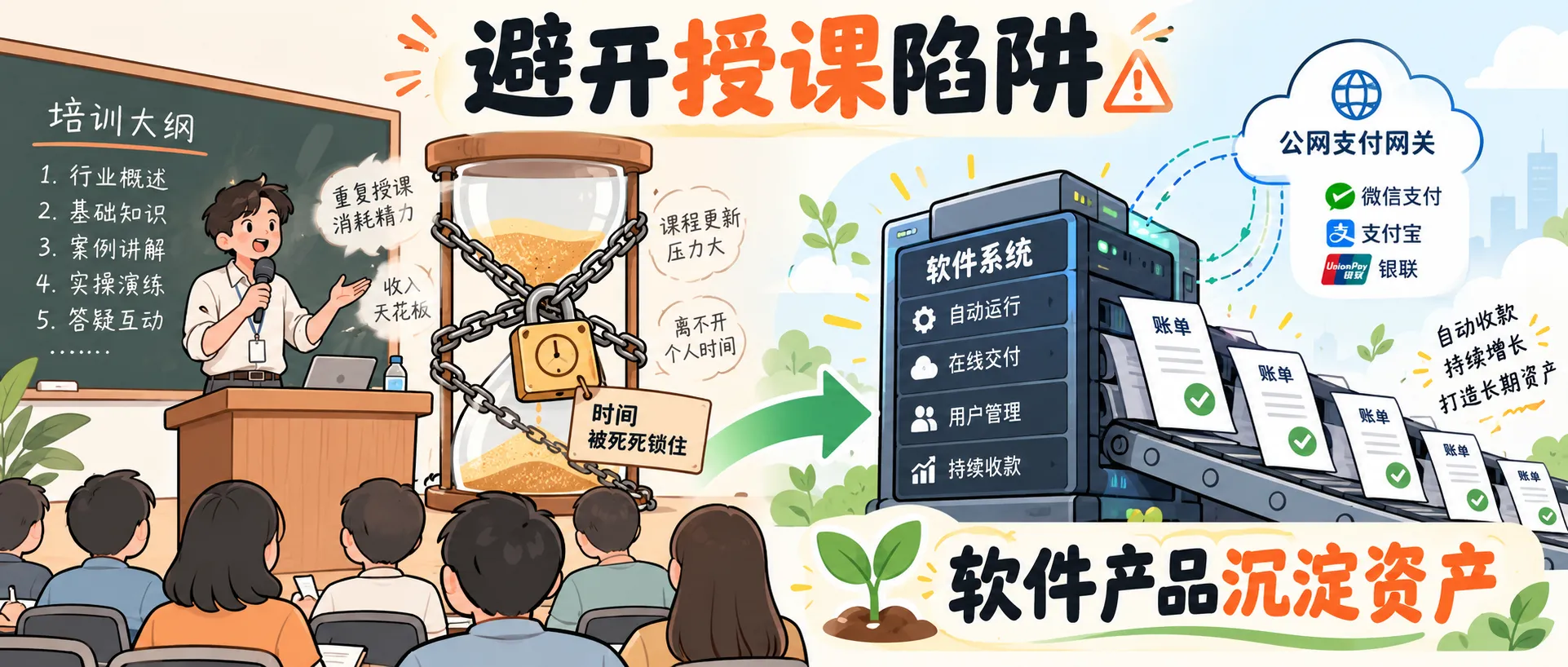 避开授课陷阱与软件资产