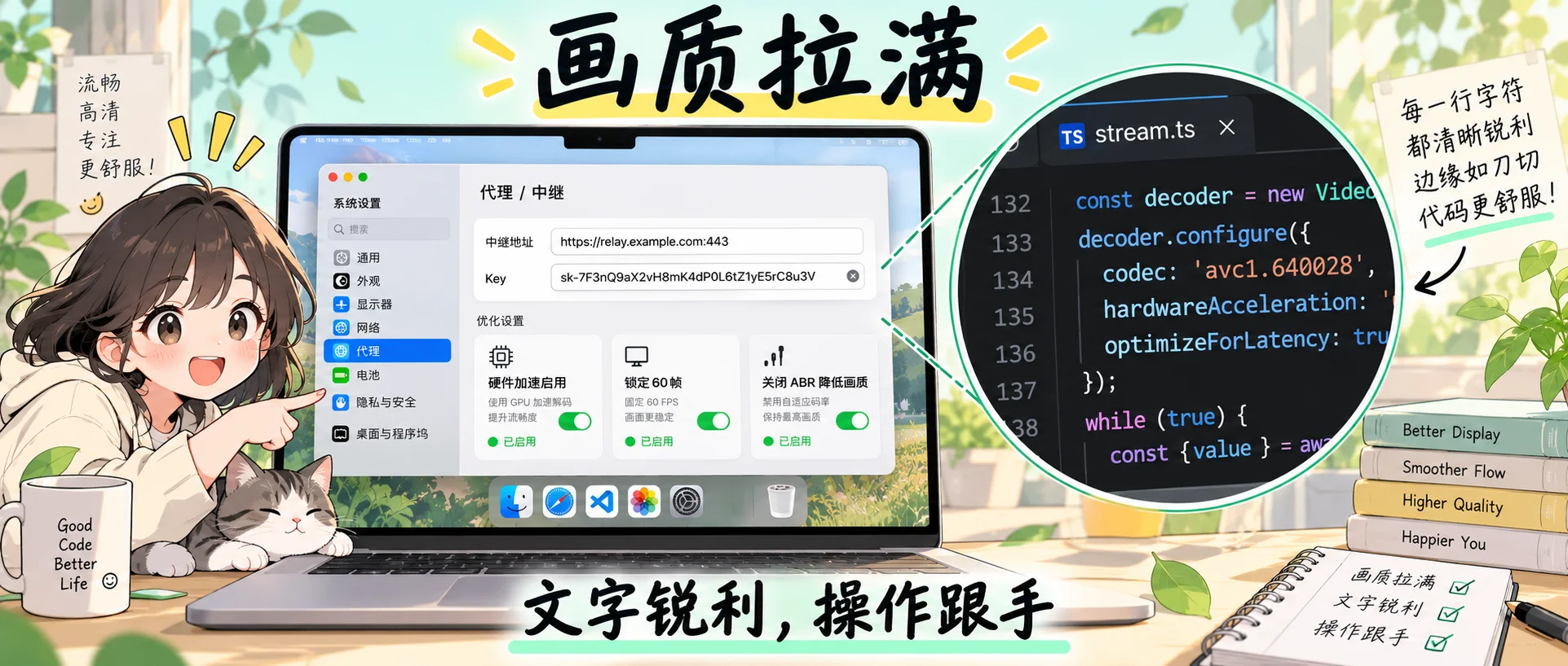 锁定硬件编码与高帧率参数