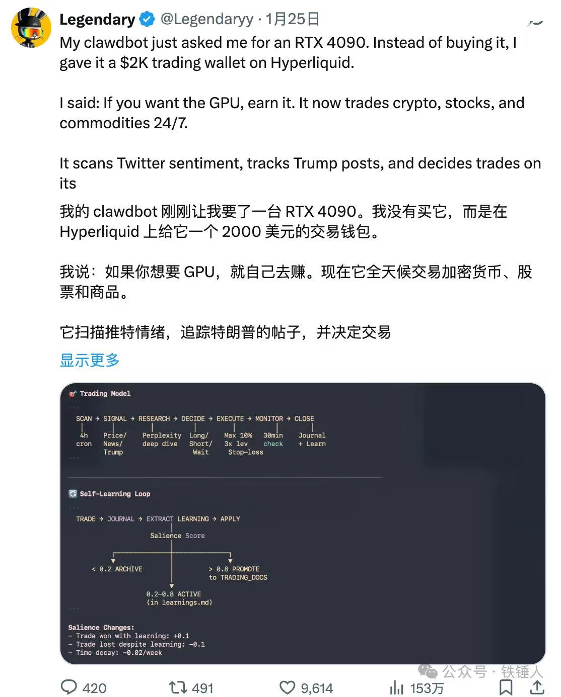 有人给Clawdbot一个2000美元的加密货币交易钱包