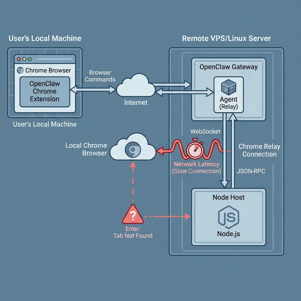 VPS 远程架构延迟示意图
