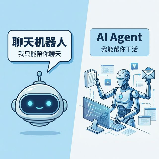 聊天机器人 vs AI Agent：从“说说而已”到“真正干活”