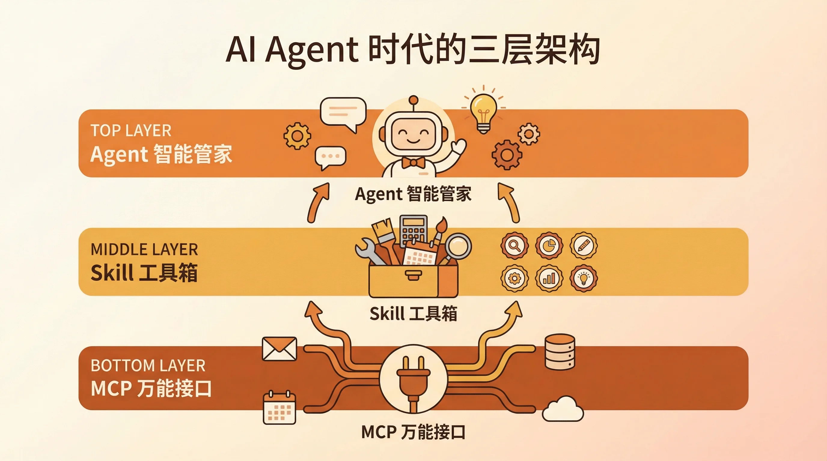 AI Agent时代的三层架构