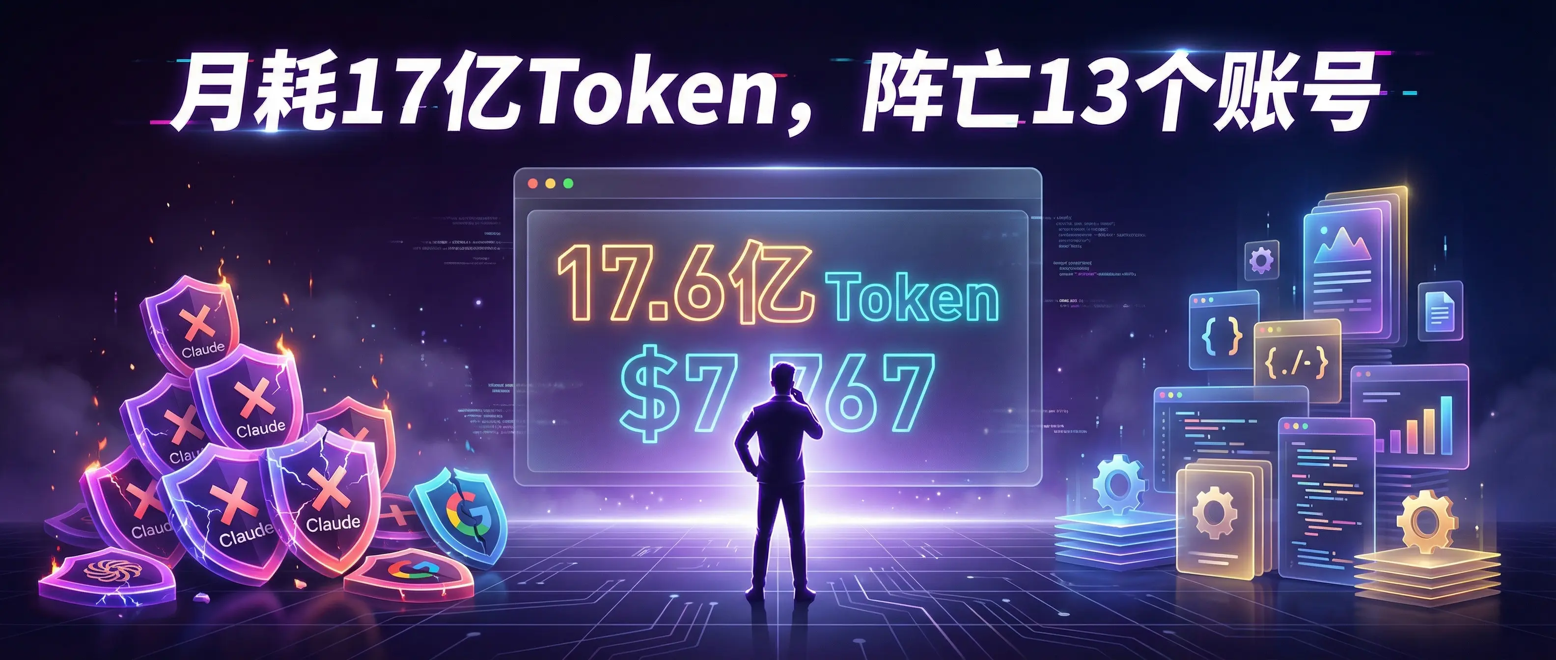 月耗17亿Token，阵亡13个账号：一个独立开发者的AI军备竞赛实录