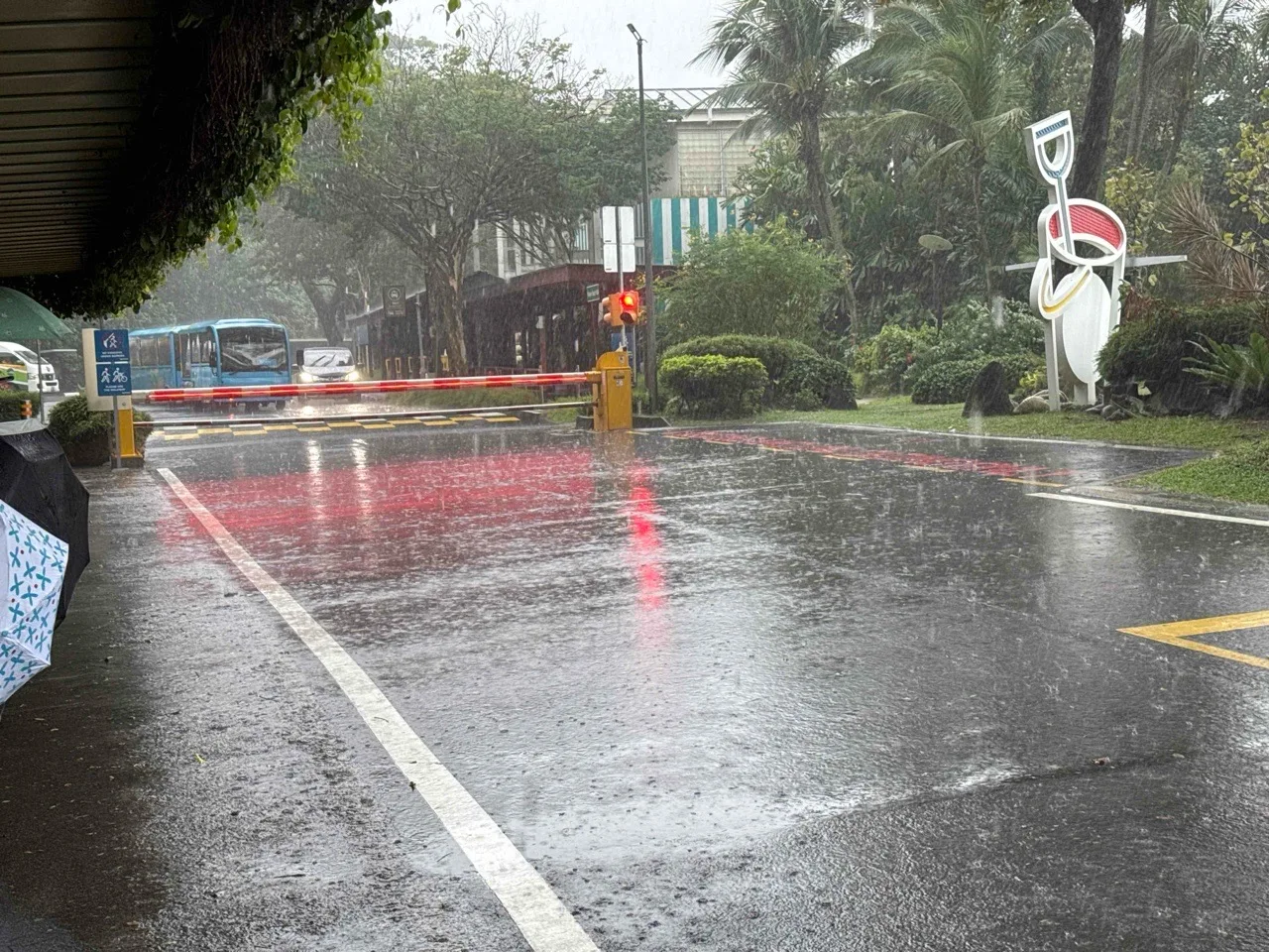 圣淘沙暴雨:路面与通行条件快速恶化