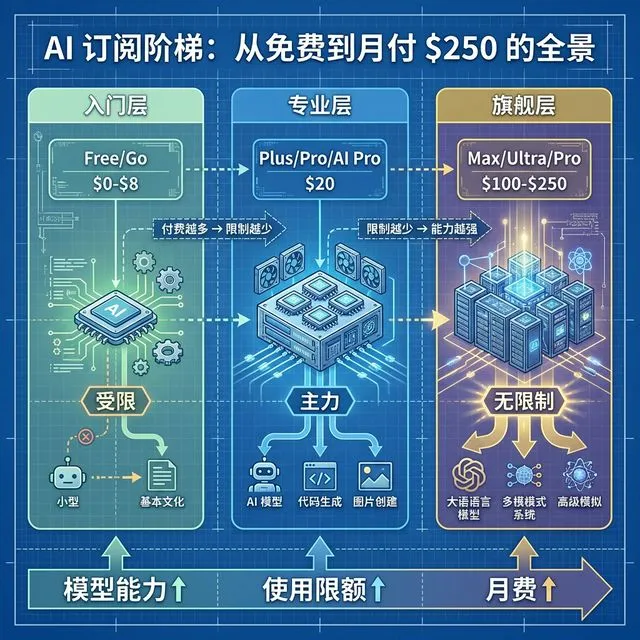 AI 订阅阶梯全景