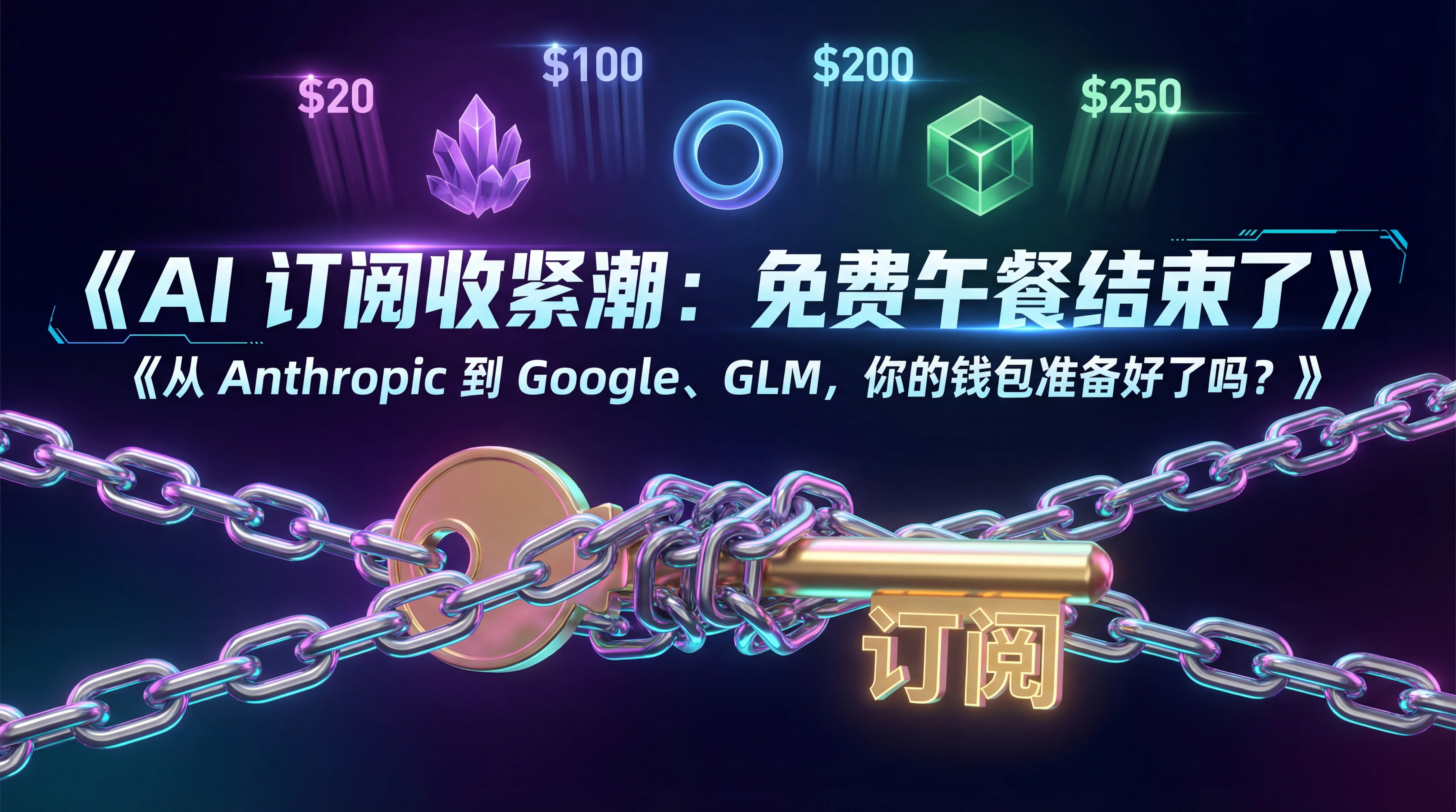 AI 订阅收紧潮：从 Anthropic 到 Google、GLM，免费午餐真的结束了