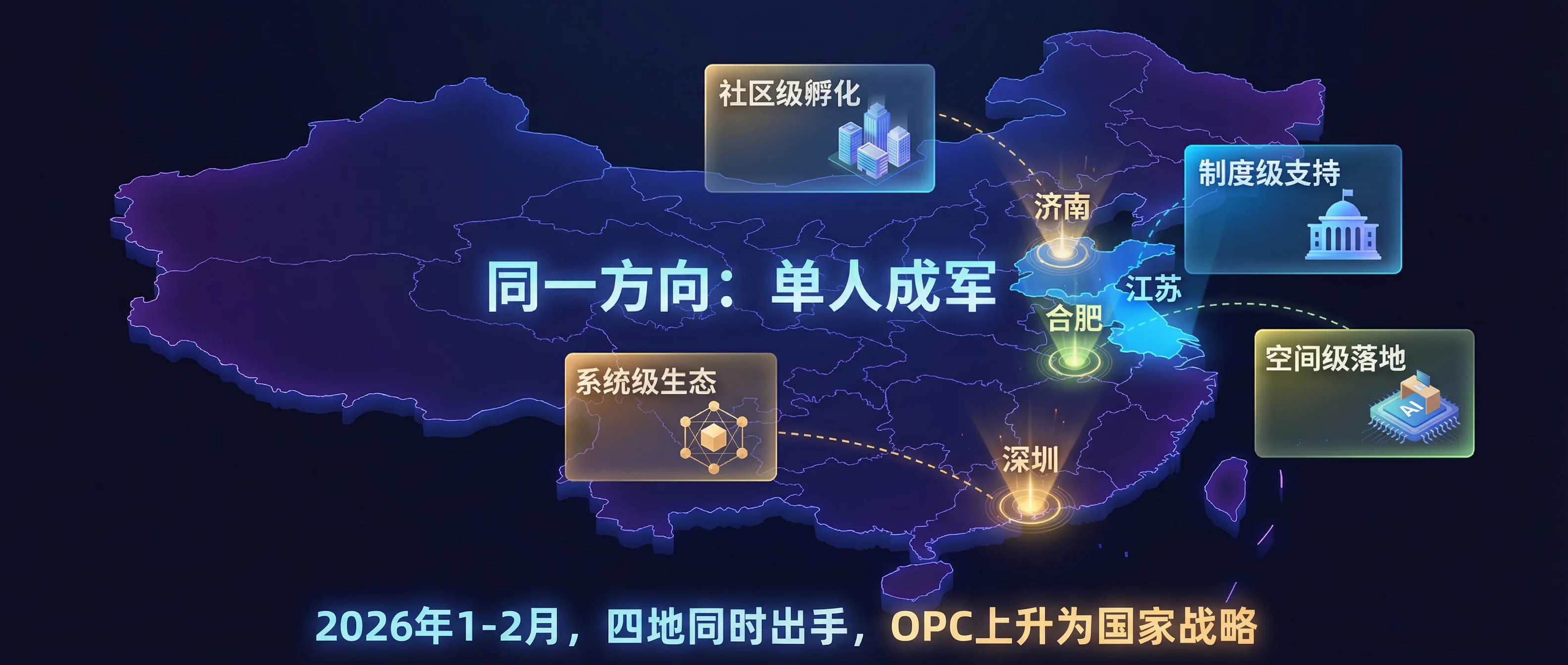 四城 OPC 政策对比:不同路径,同一方向