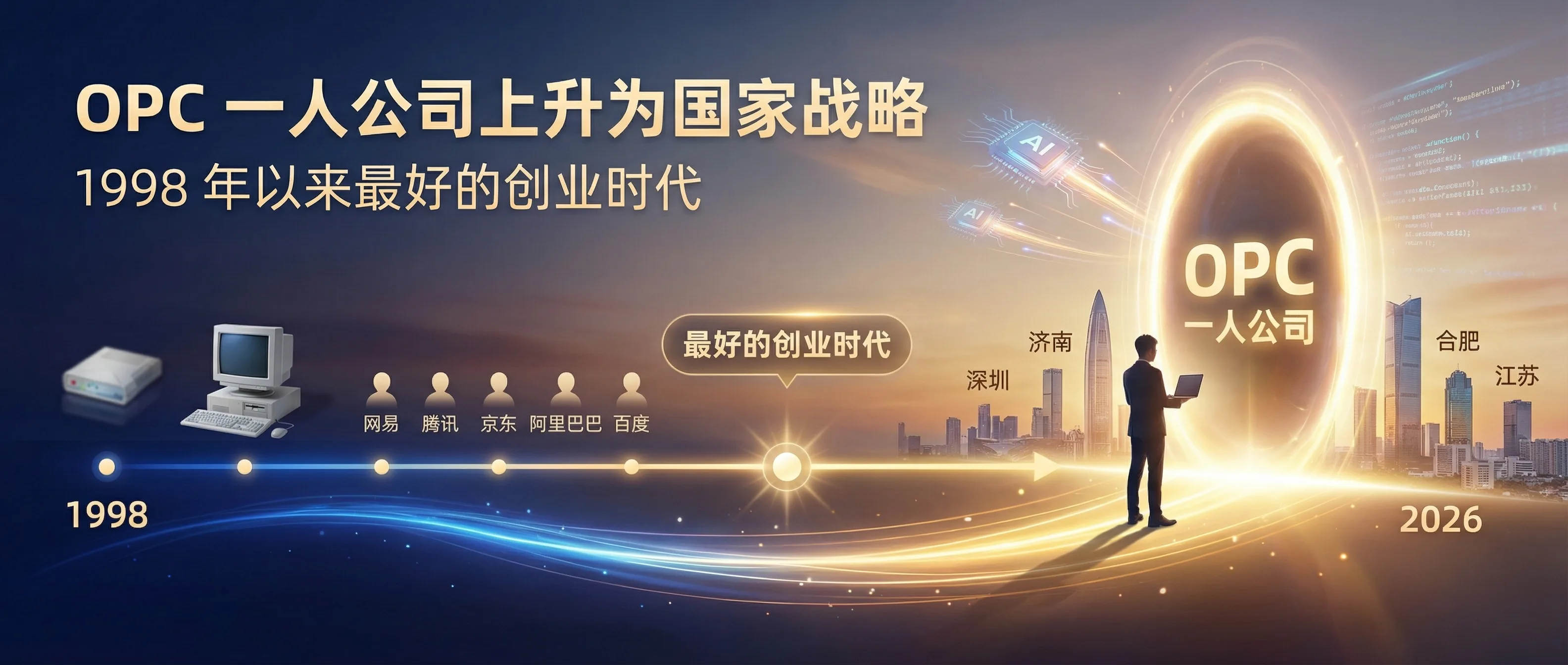 OPC 一人公司上升为国家战略:1998 年以来最好的创业时代