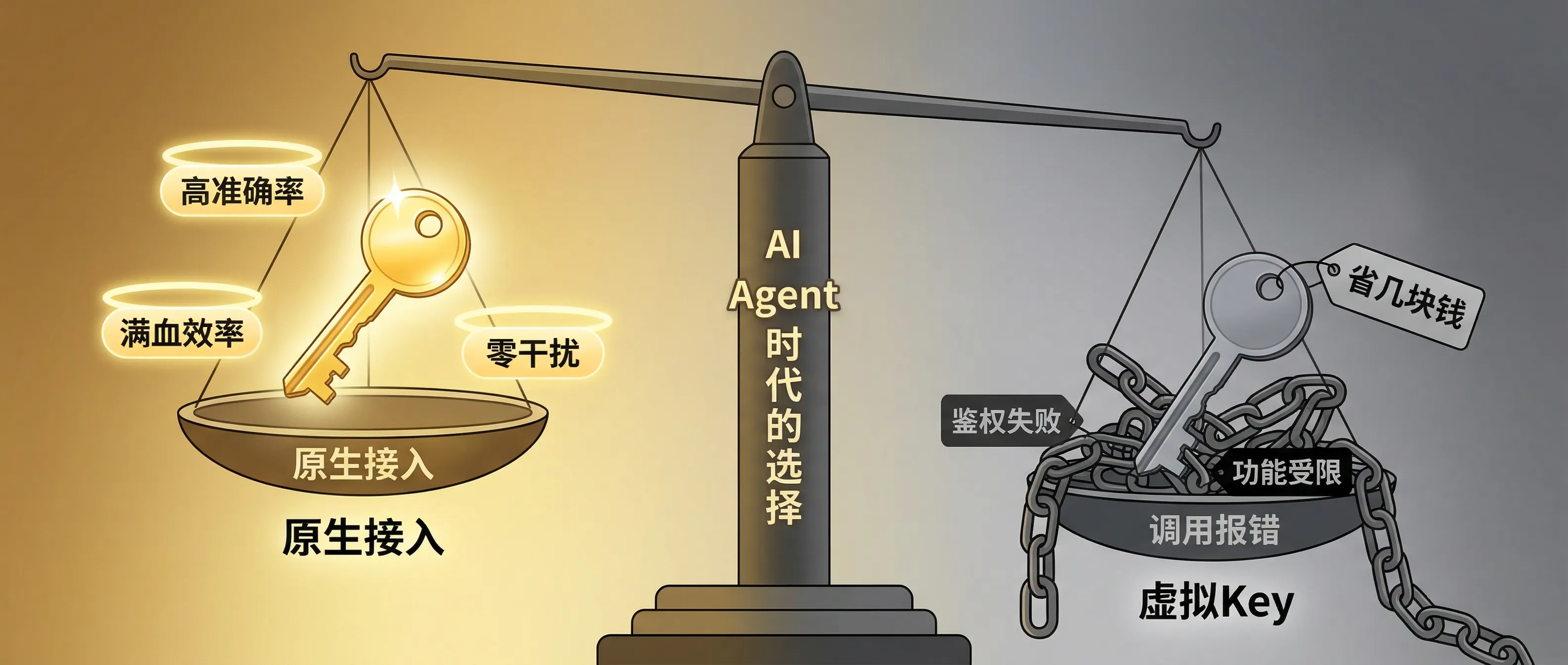 原生接入 vs 虚拟 Key：省钱的代价