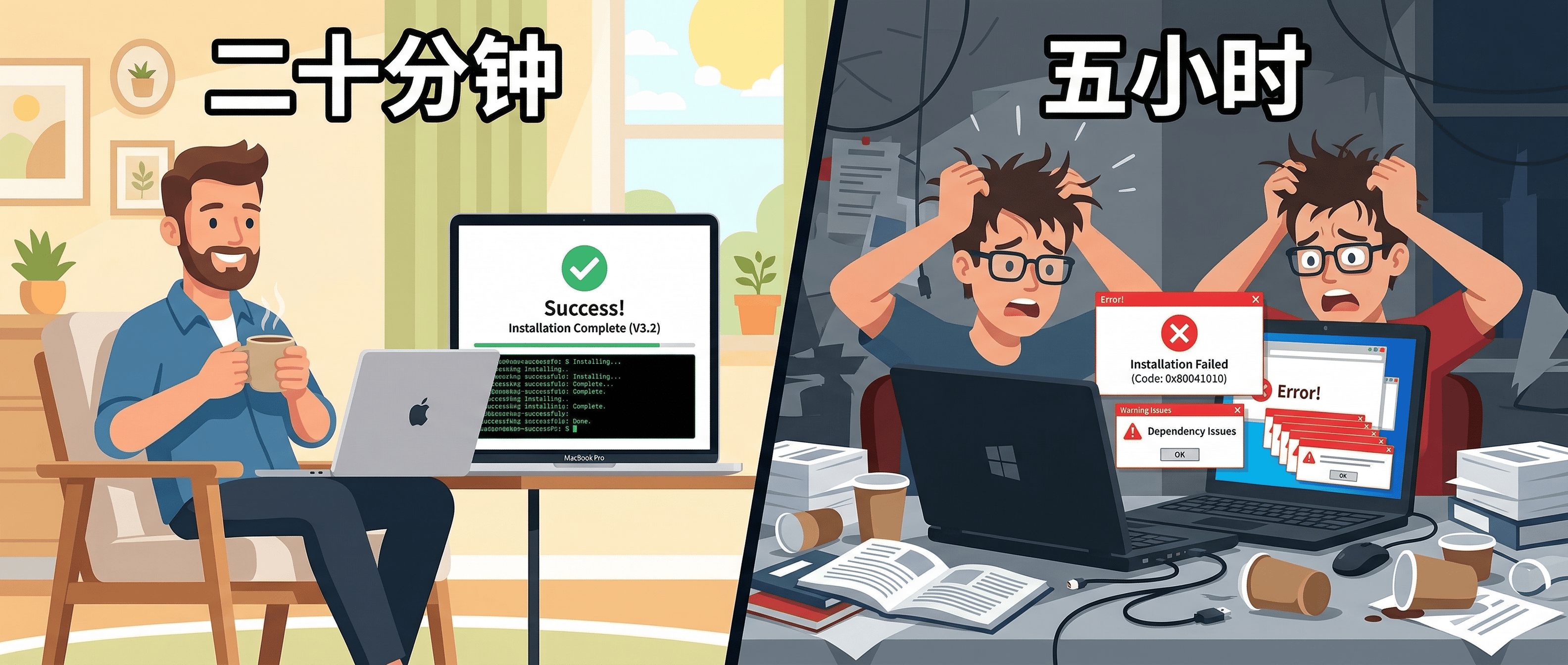 macOS vs Windows：同一个目标，不同的旅程