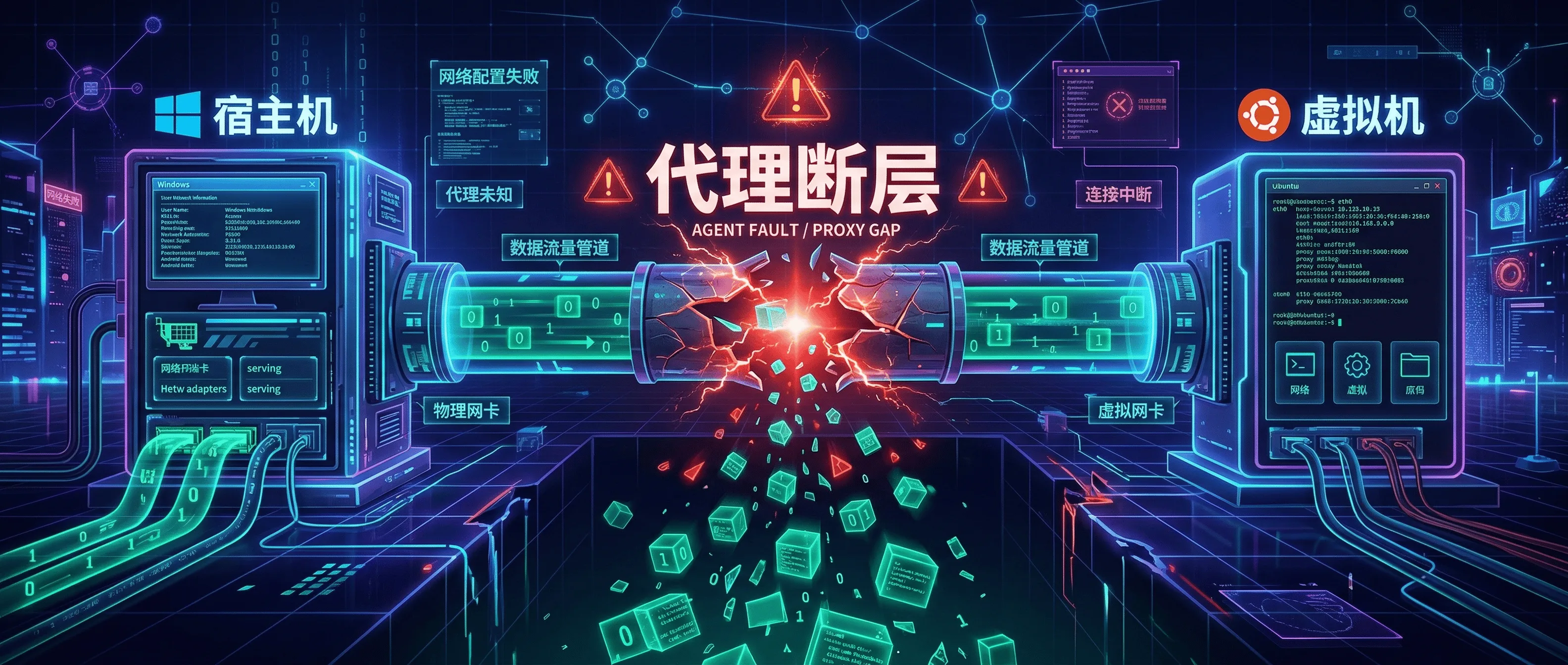 代理配置：宿主机和虚拟机的信息断层