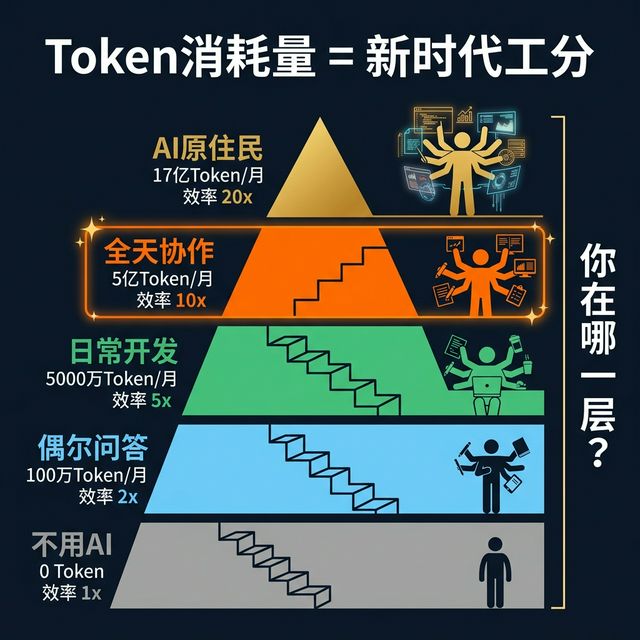 Token 消耗量 = 新时代工分：你在哪一层？
