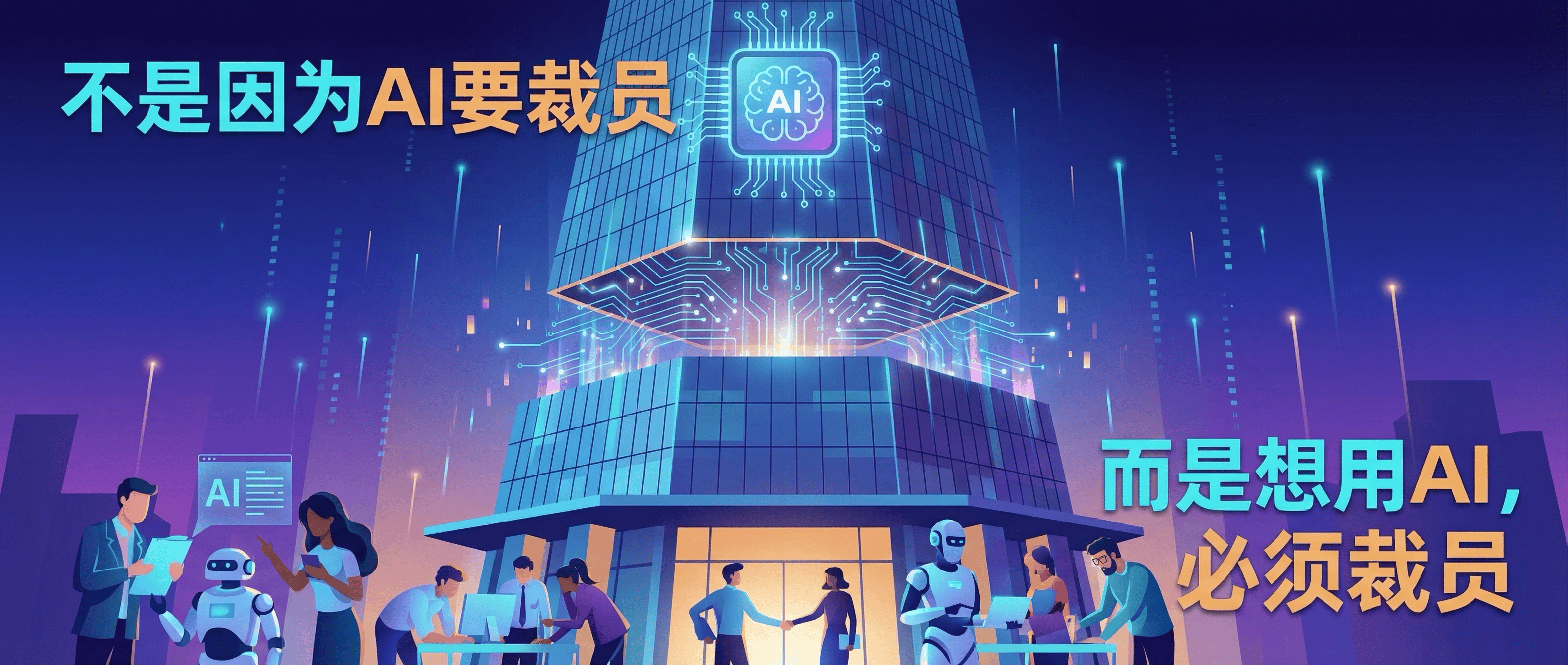 不是因为 AI 要裁员，而是想用 AI，必须裁员