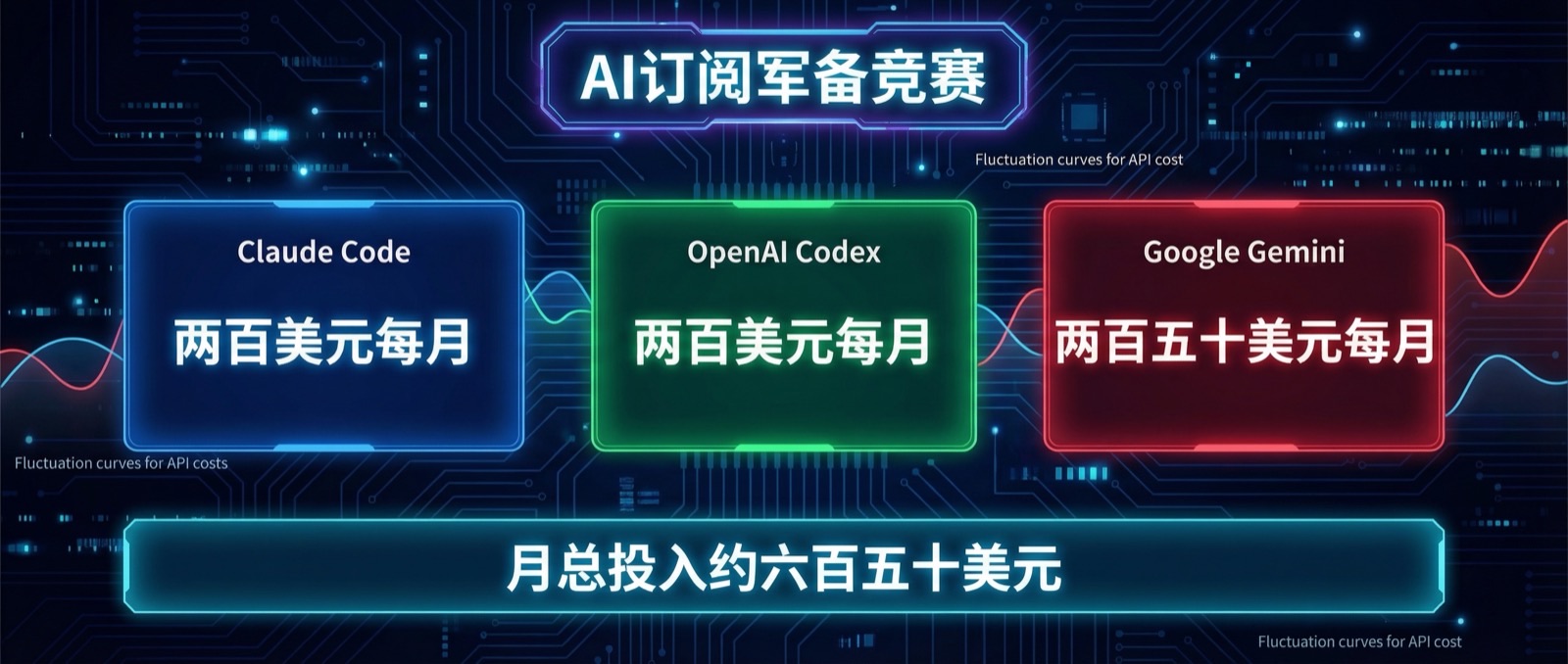 三大 AI 订阅费用拆解：Claude + Codex + Gemini