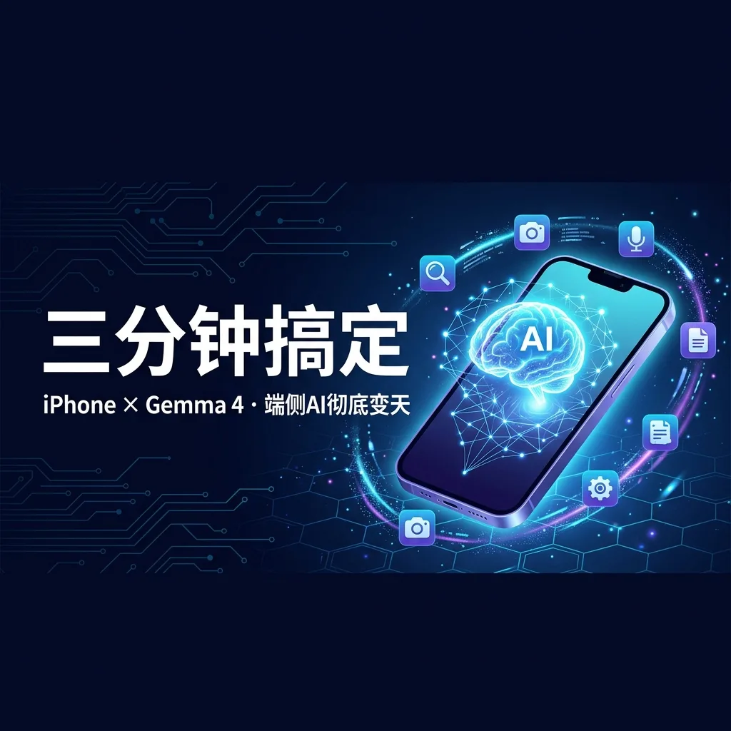 三分钟搞定：iPhone 上直接跑 Gemma 4 大模型，端侧 AI 彻底变天了