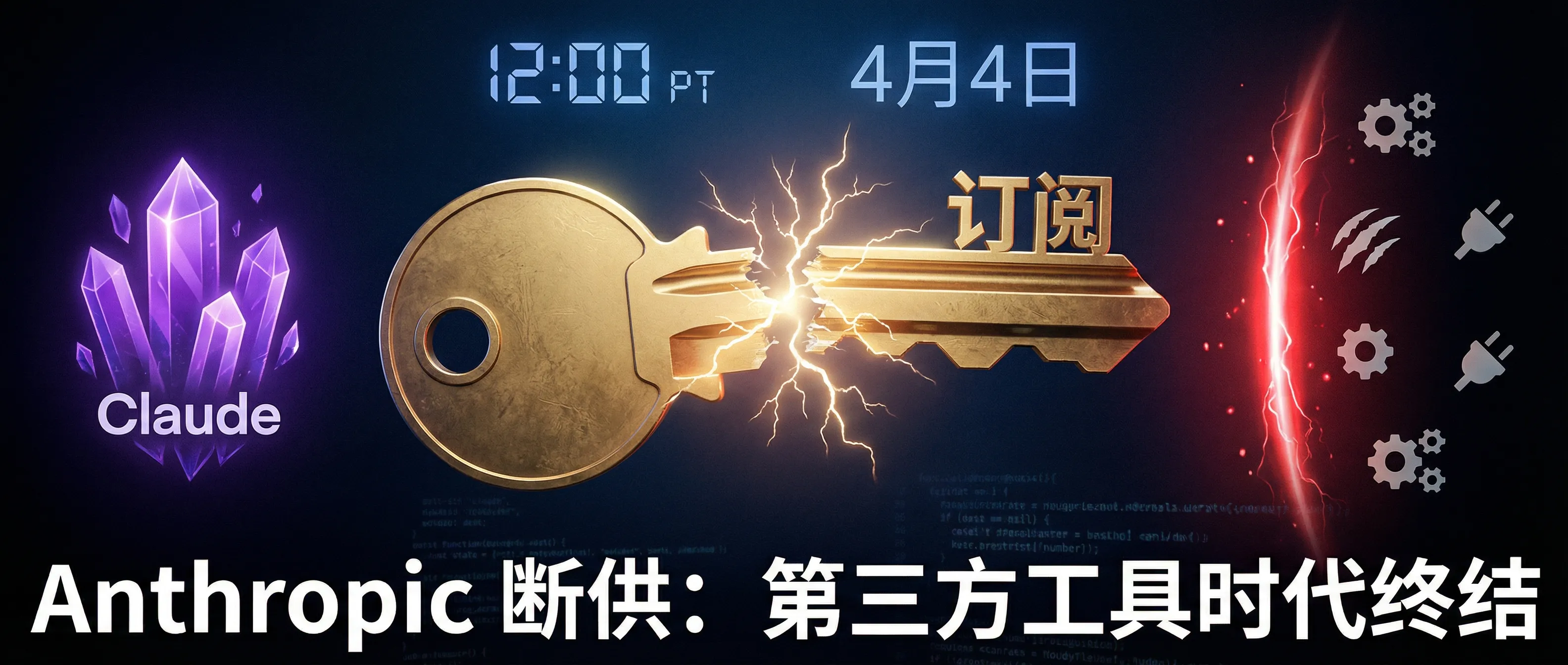 最后一刀落下来了：Anthropic 正式切断 Claude 订阅对第三方工具的支持