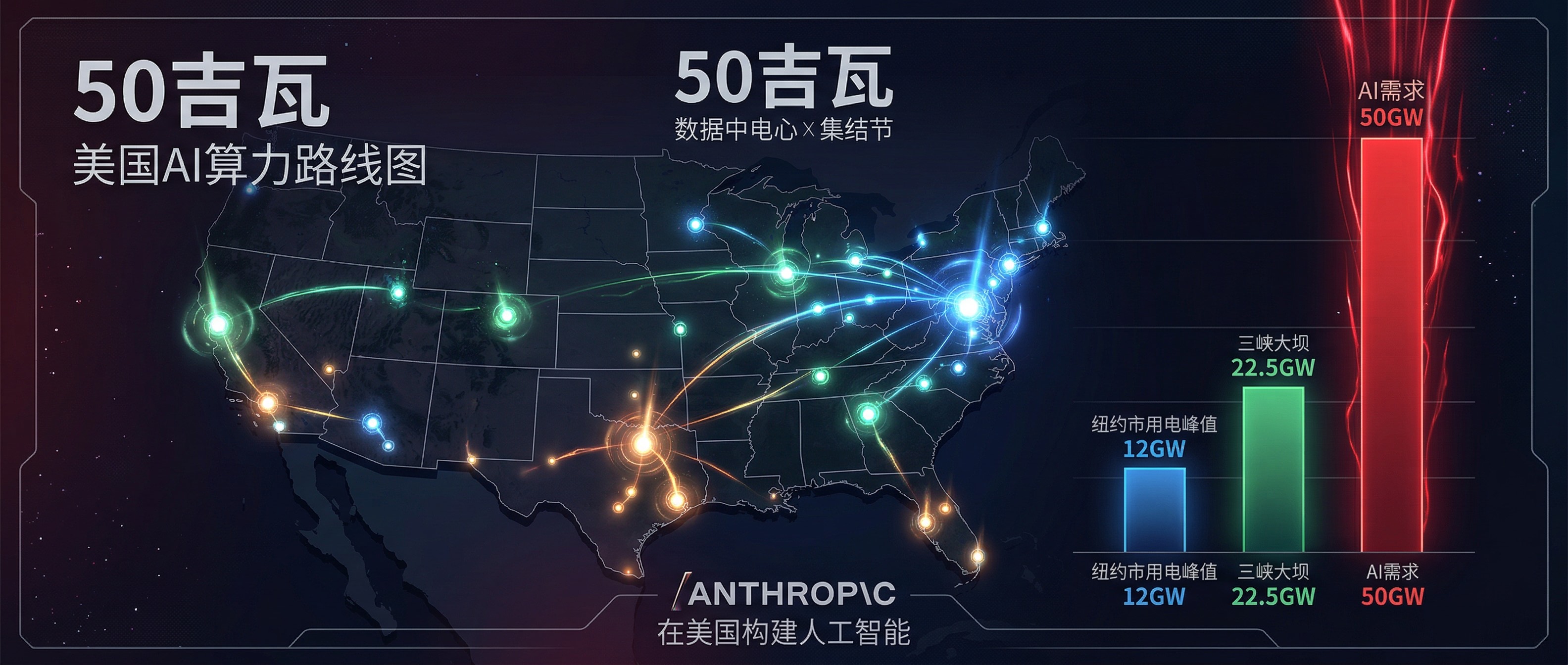 Anthropic 的 50GW 预测:AI 时代的能源版图