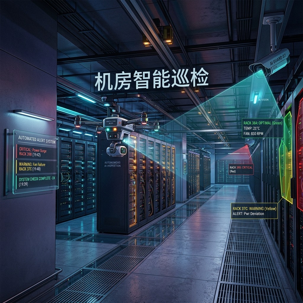 机房智能巡检：摄像头推流 + 多模态识别 + 自动告警