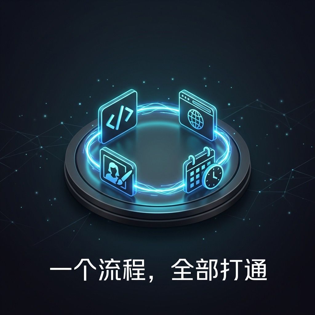 一个流程，全部打通：代码、图像、浏览、调度