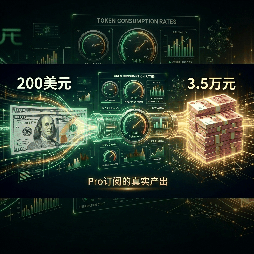 200美元的Pro订阅，跑出3.5万元的token产出